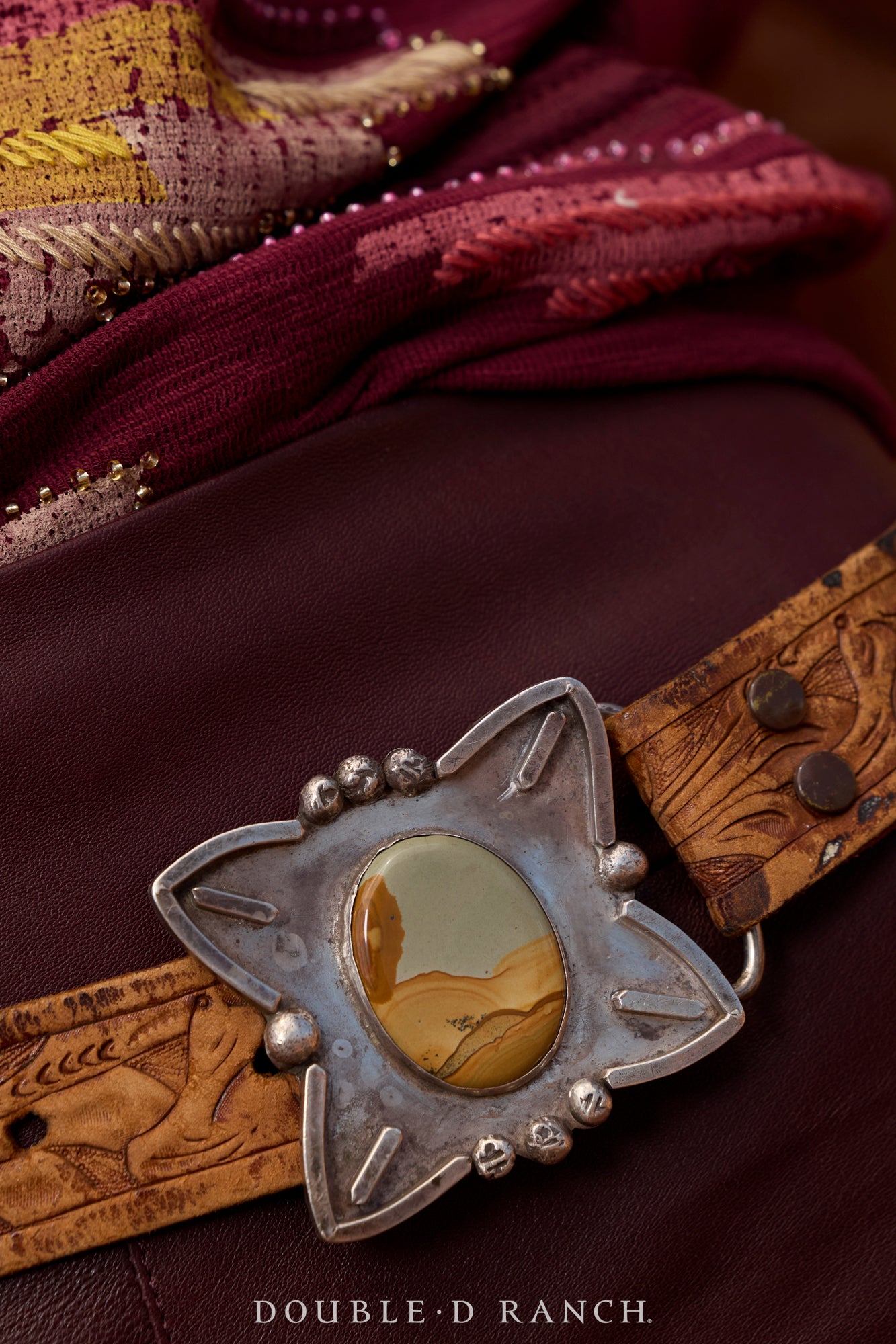 Belt, A Vintage, Buckle, Novelty, Turquoise, Hallmark, Vintage, 810