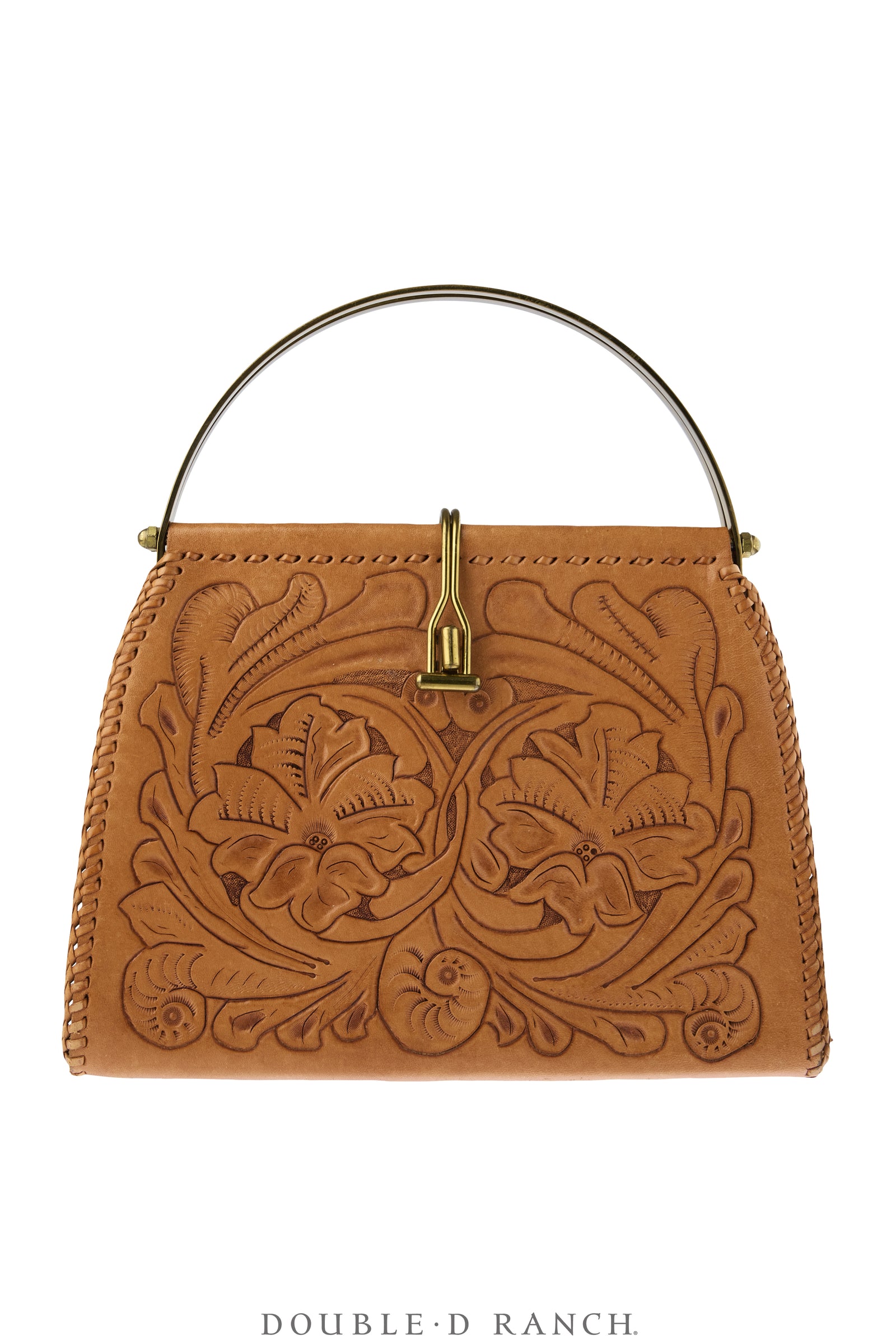 Bag, Handbag, Hand-tooled Leather, Vintage, 1473