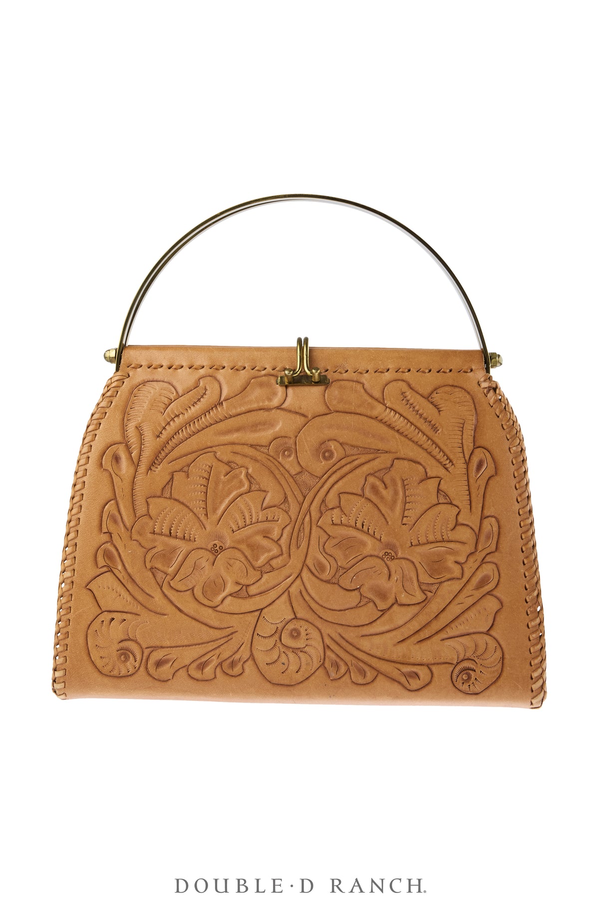 Bag, Handbag, Hand-tooled Leather, Vintage, 1473