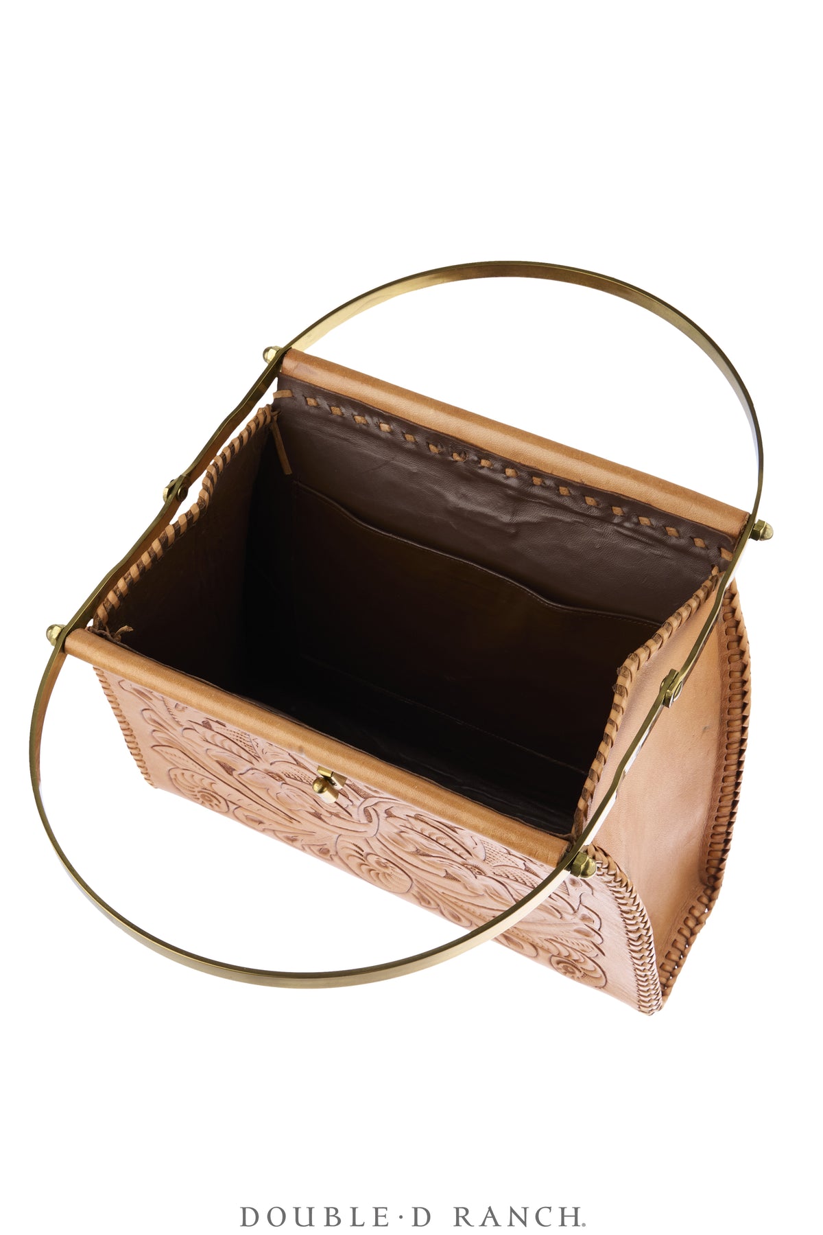 Bag, Handbag, Hand-tooled Leather, Vintage, 1473