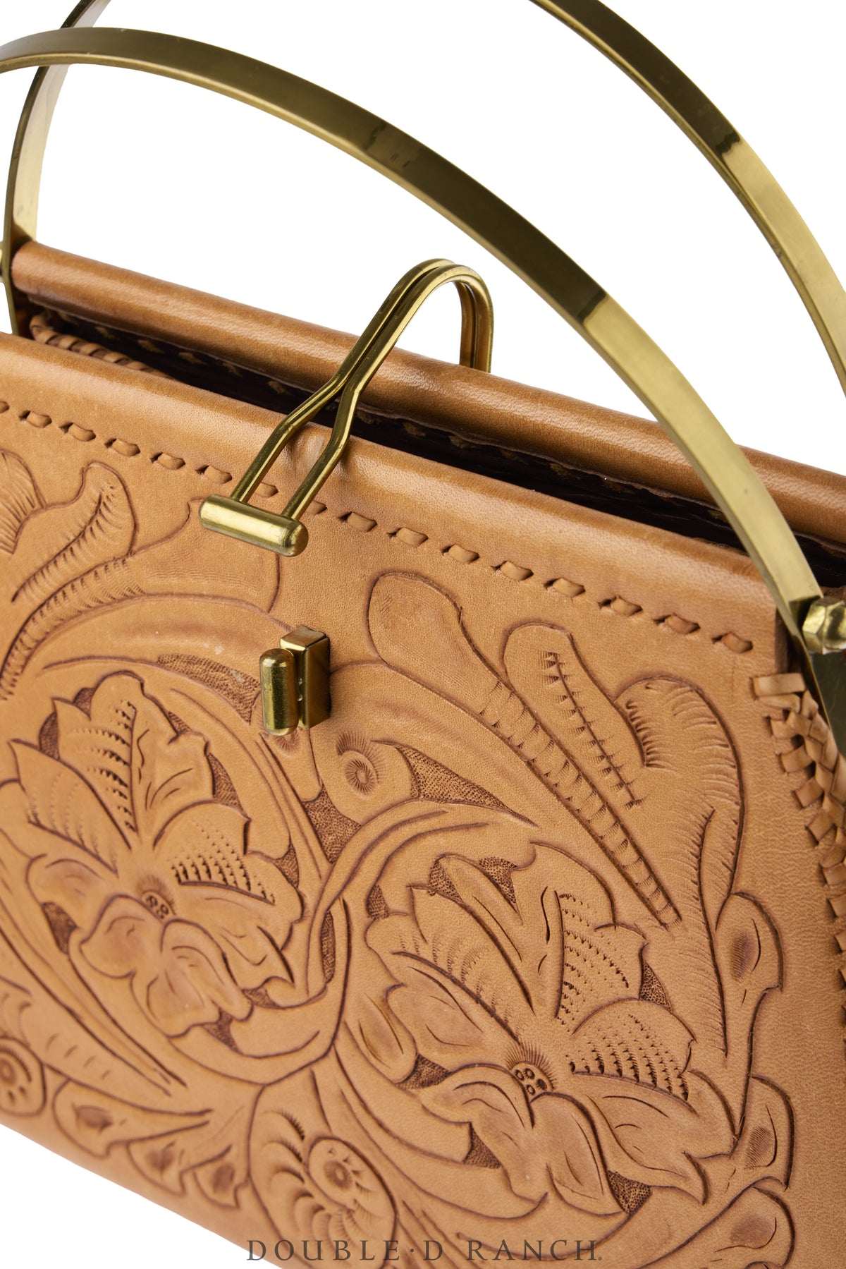 Bag, Handbag, Hand-tooled Leather, Vintage, 1473