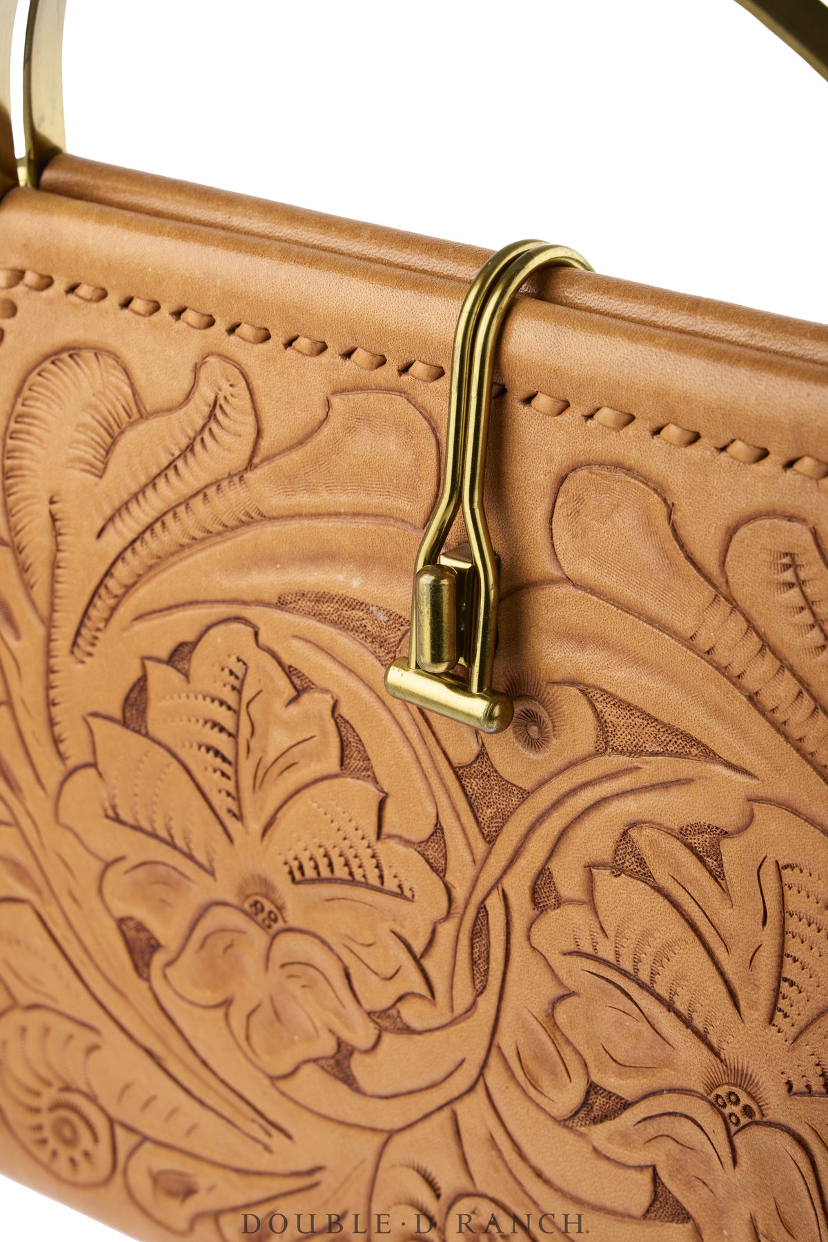 Bag, Handbag, Hand-tooled Leather, Vintage, 1473