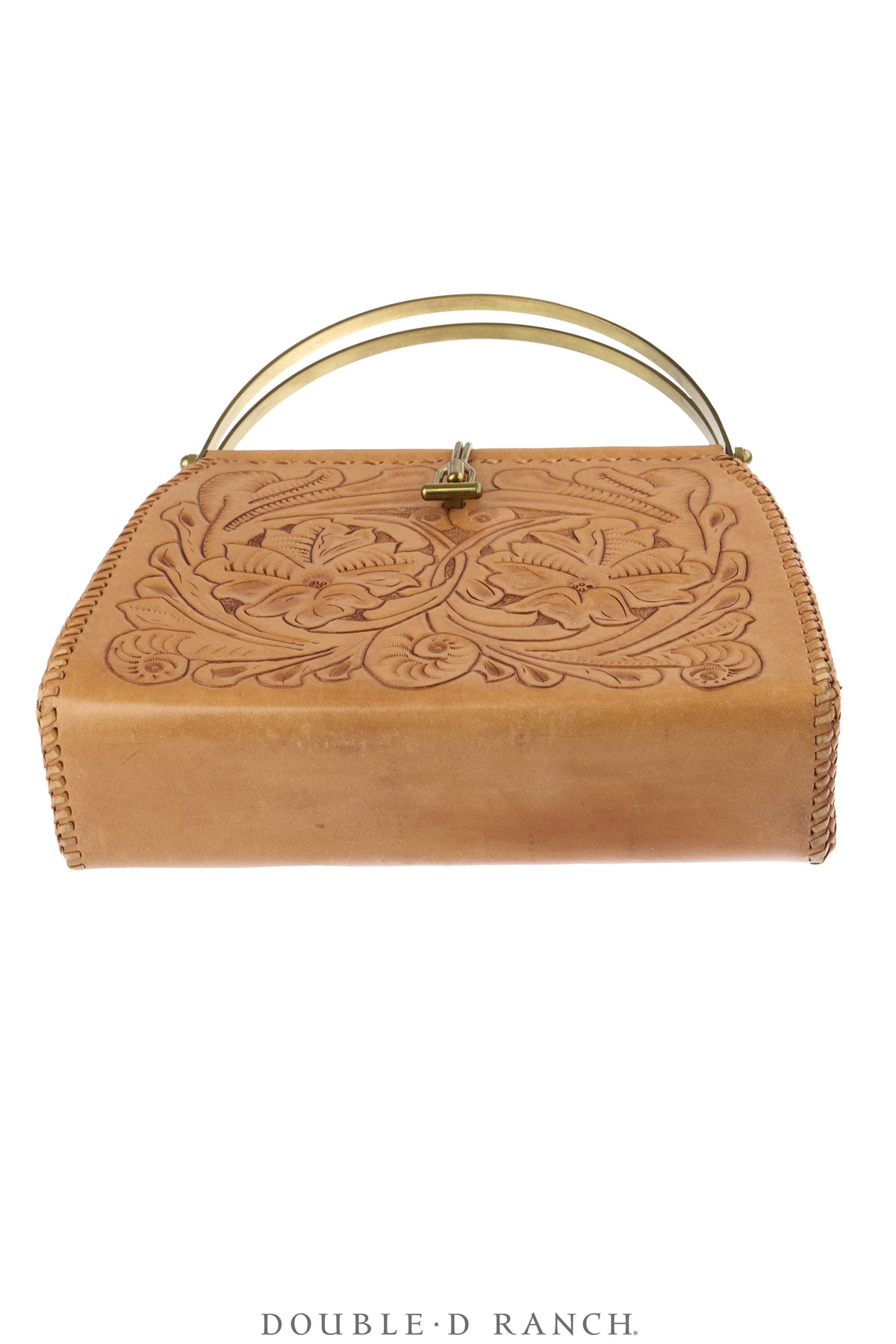 Bag, Handbag, Hand-tooled Leather, Vintage, 1473