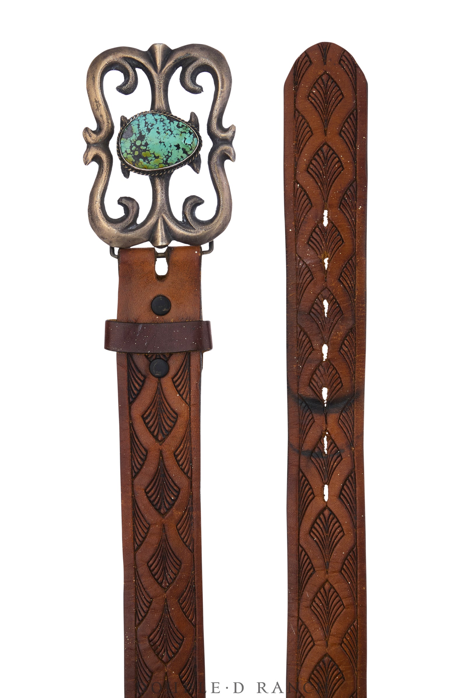 Belt, A Vintage, Buckle, Cast, Turquoise, Hallmark, Vintage, 1181