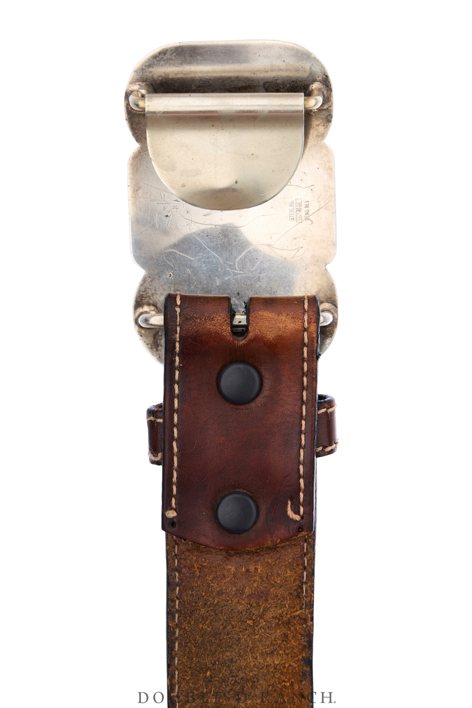 Belt, A Vintage, Buckle, Western, Engraved Scrollwork, Horse, Hallmark, Vintage, 1190