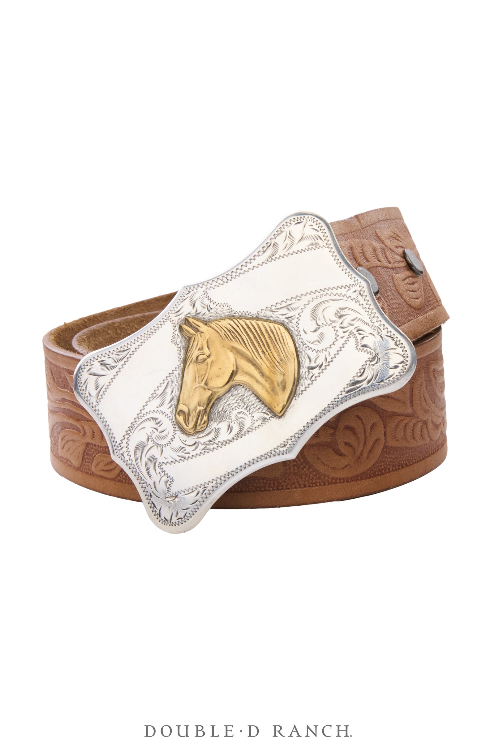 Belt, A Vintage, Buckle, Western, Horse, Sterling Silver, Hallmark, Vintage, 1202