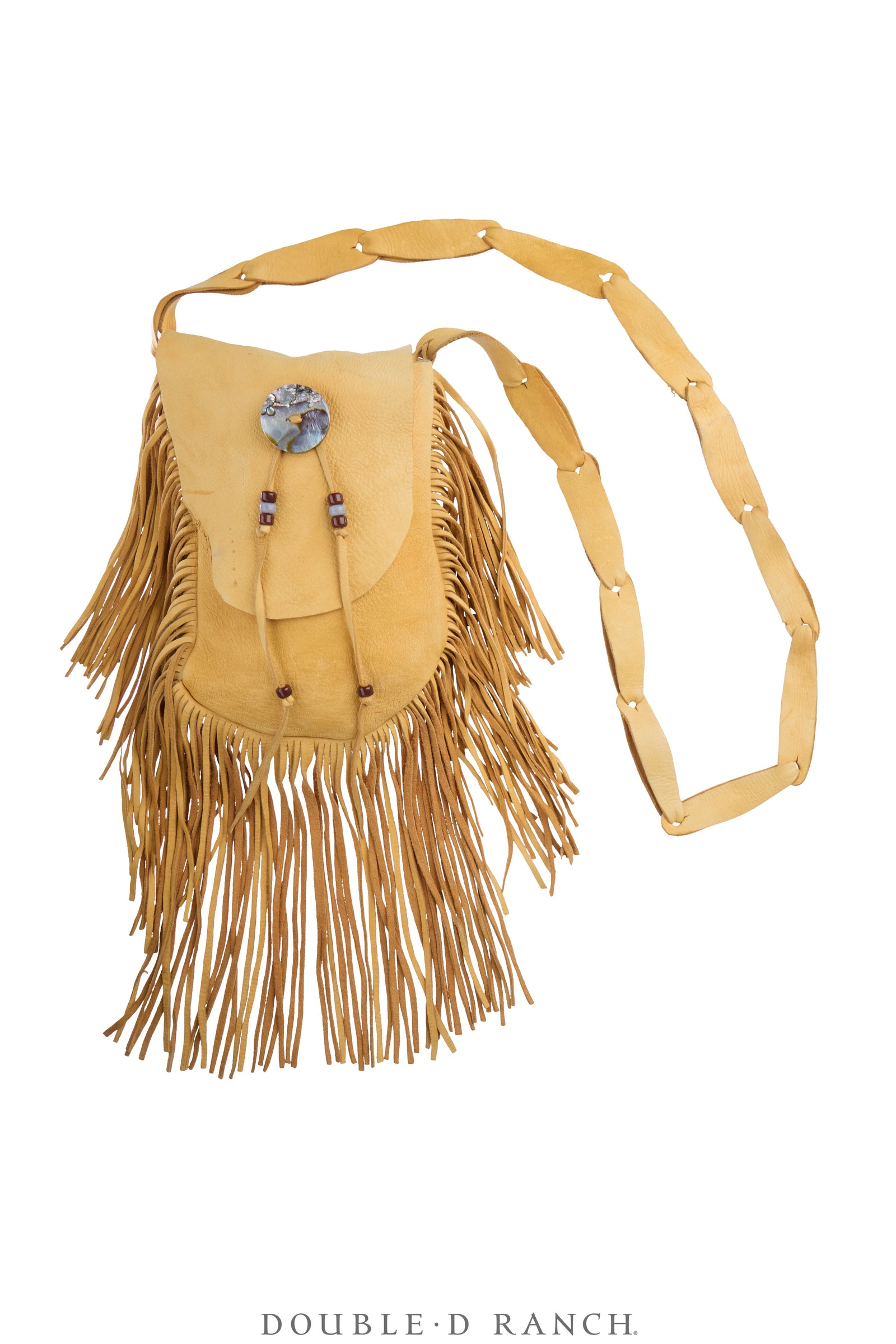 Bag, Possibles, Deerskin With Fringe, Vintage, 1404