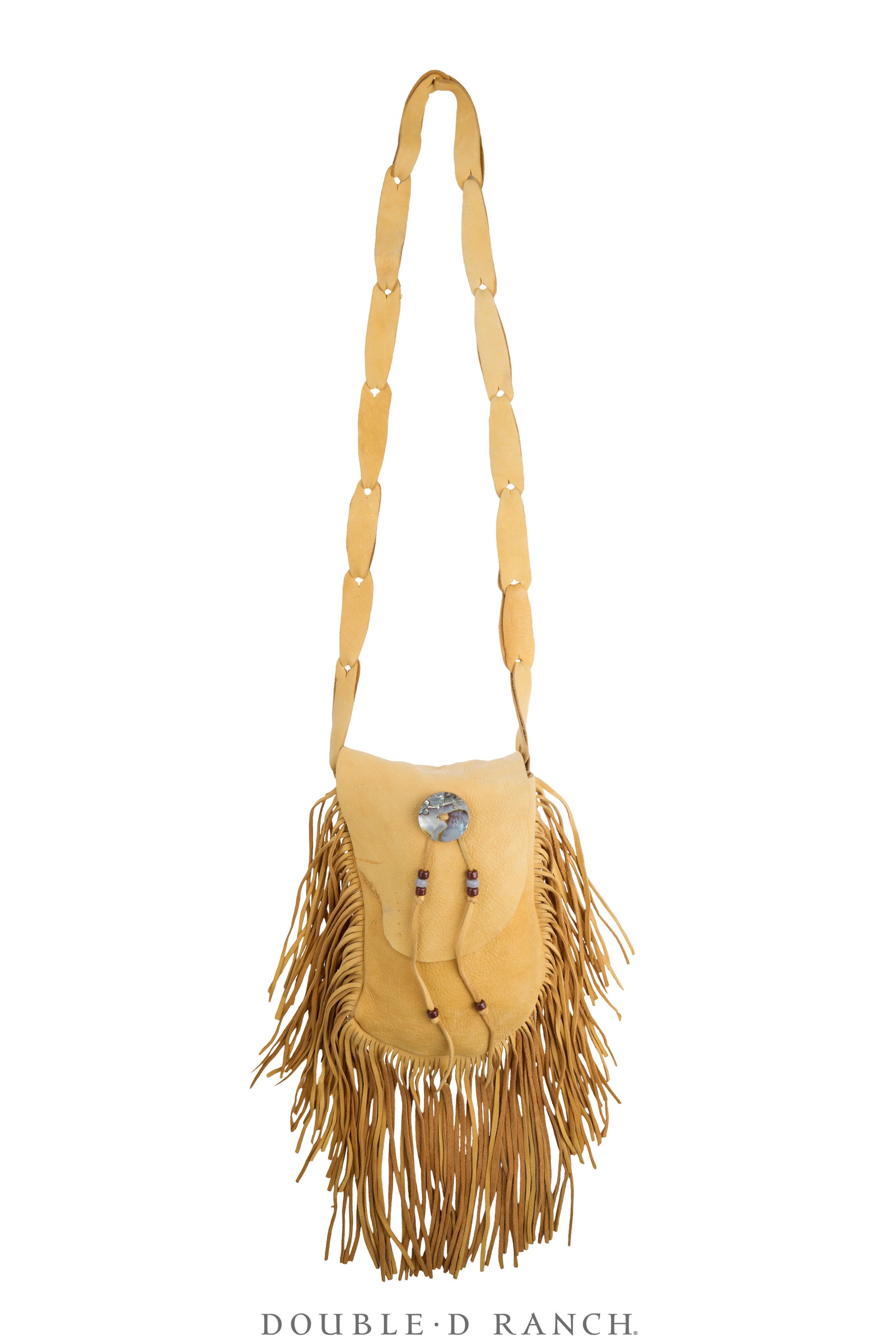 Bag, Possibles, Deerskin With Fringe, Vintage, 1404