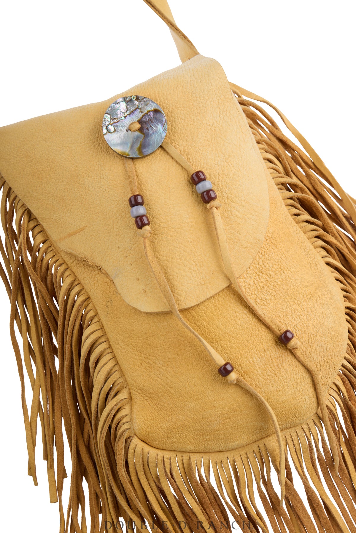 Bag, Possibles, Deerskin With Fringe, Vintage, 1404