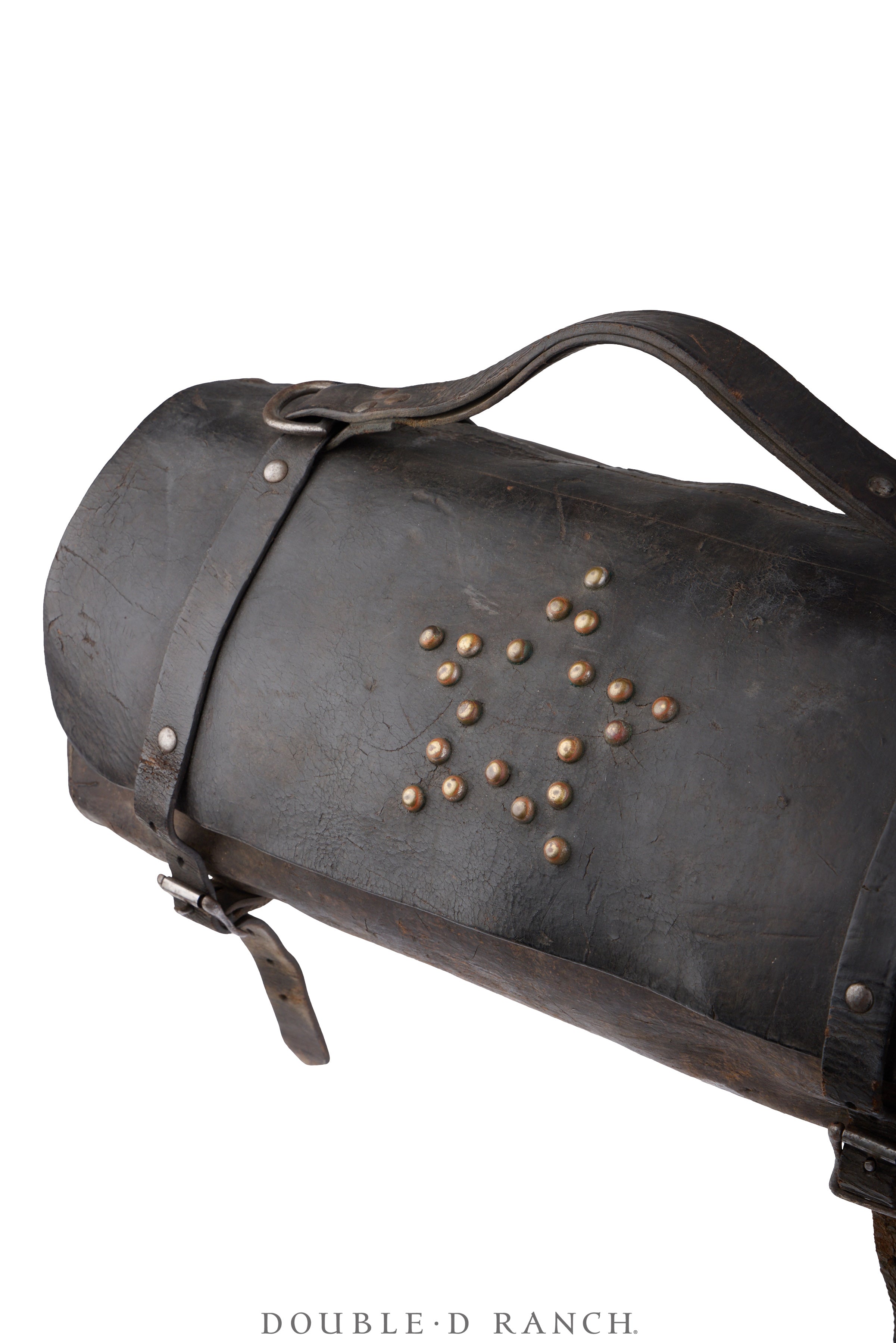 MADE IN ENGLAND VINTAGE SADDLE BAG 中古品 Bag, Saddle Bag, Brass Studded Star, Vintage, 1426