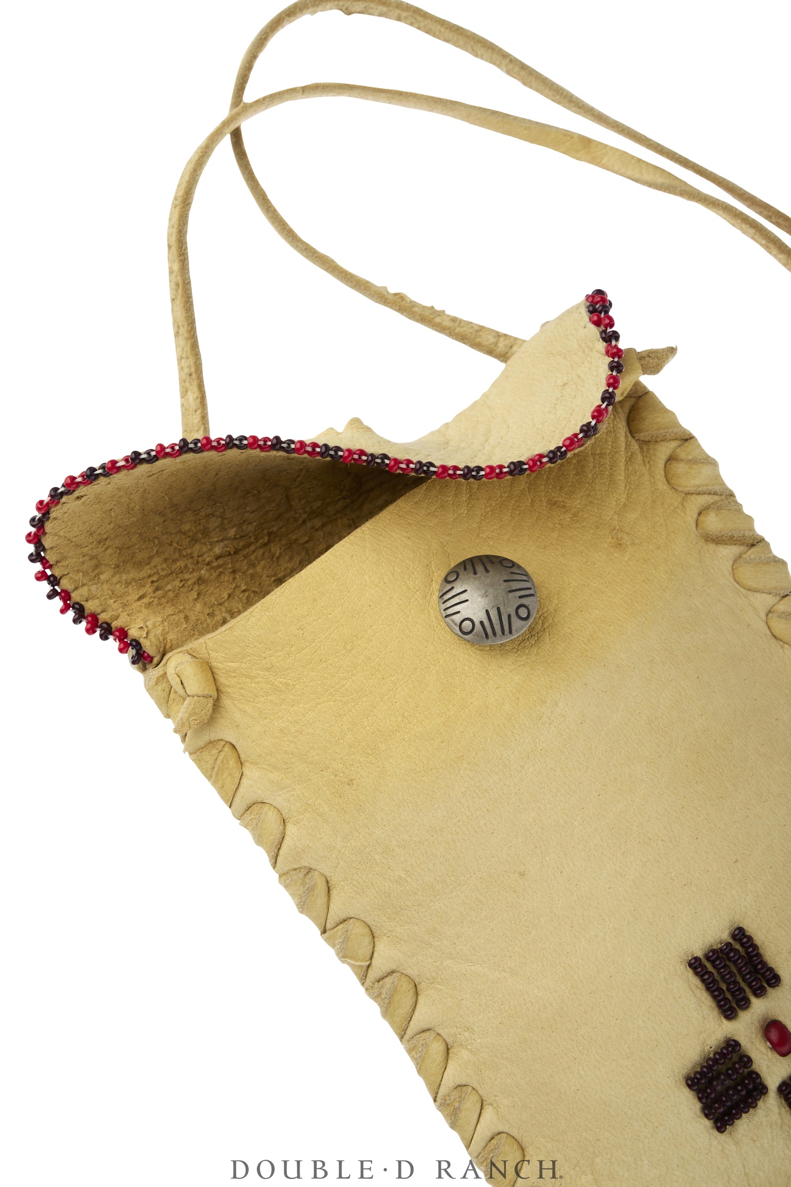 Bag, Deerskin, Beading, Fringe, Vintage, 1488