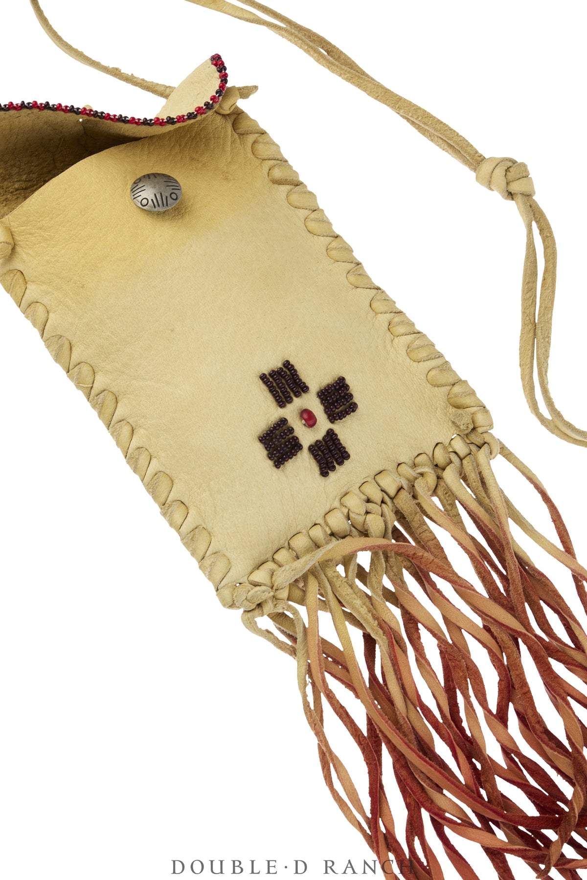 Bag, Deerskin, Beading, Fringe, Vintage, 1488