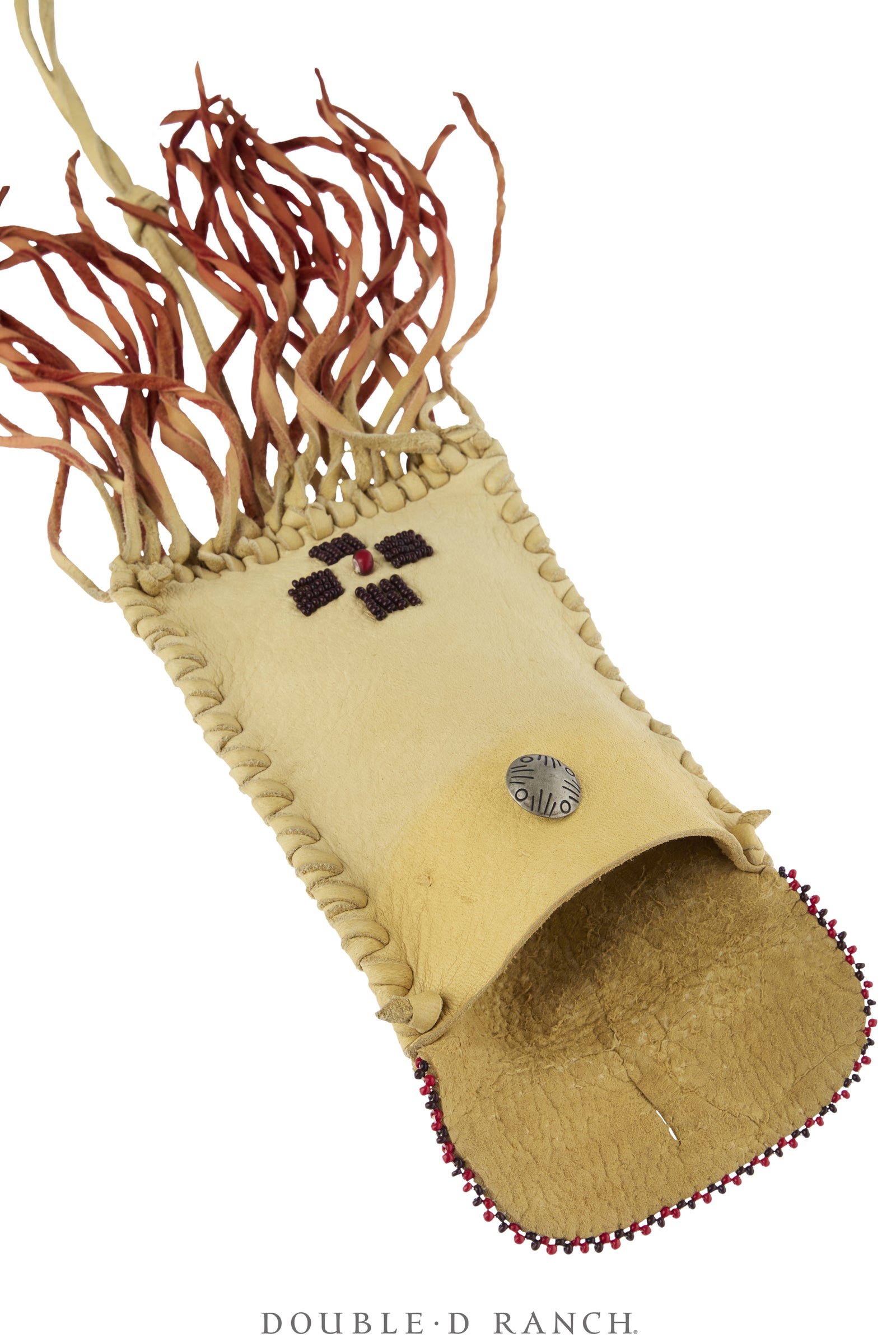 Bag, Deerskin, Beading, Fringe, Vintage, 1488