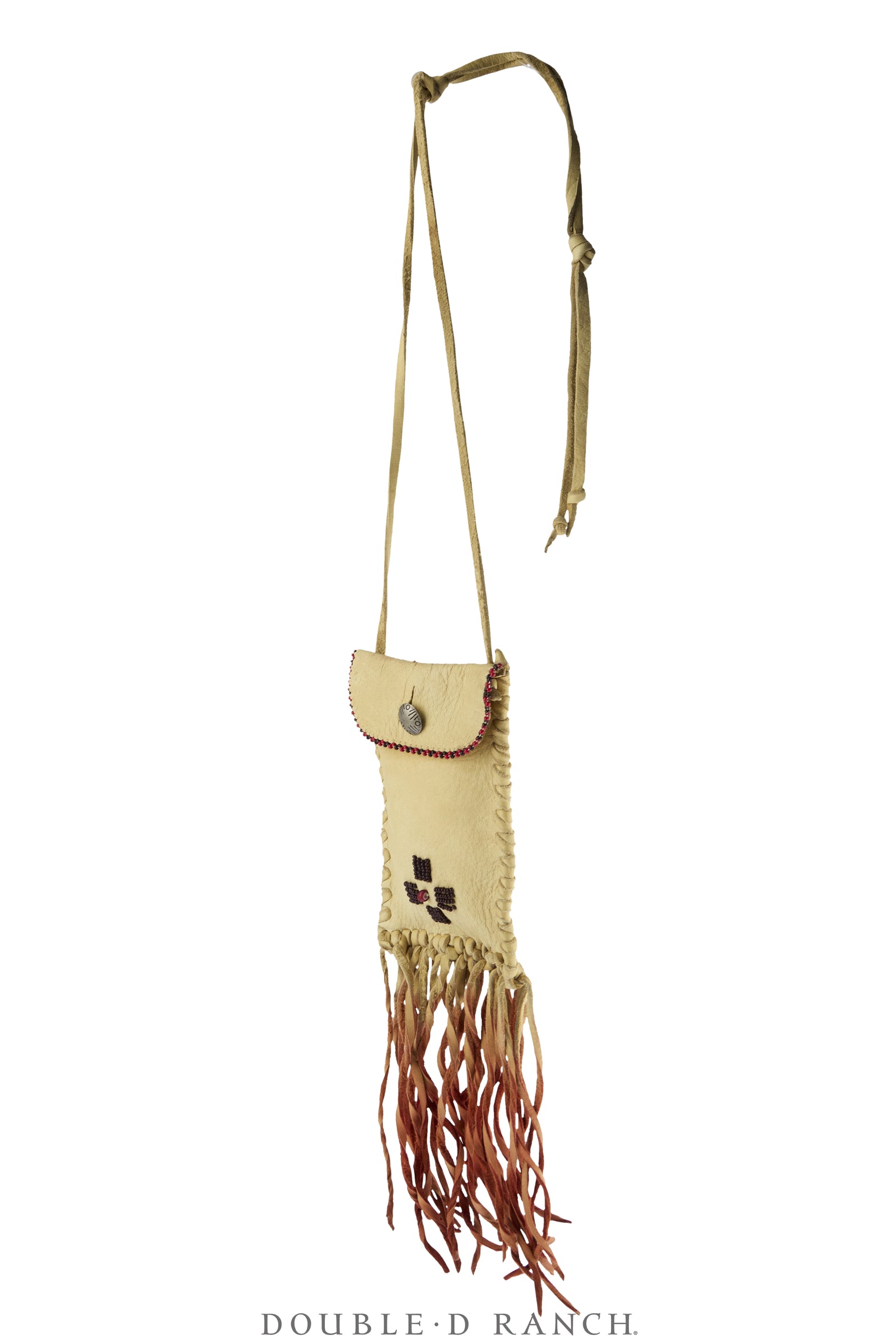 Bag, Deerskin, Beading, Fringe, Vintage, 1488