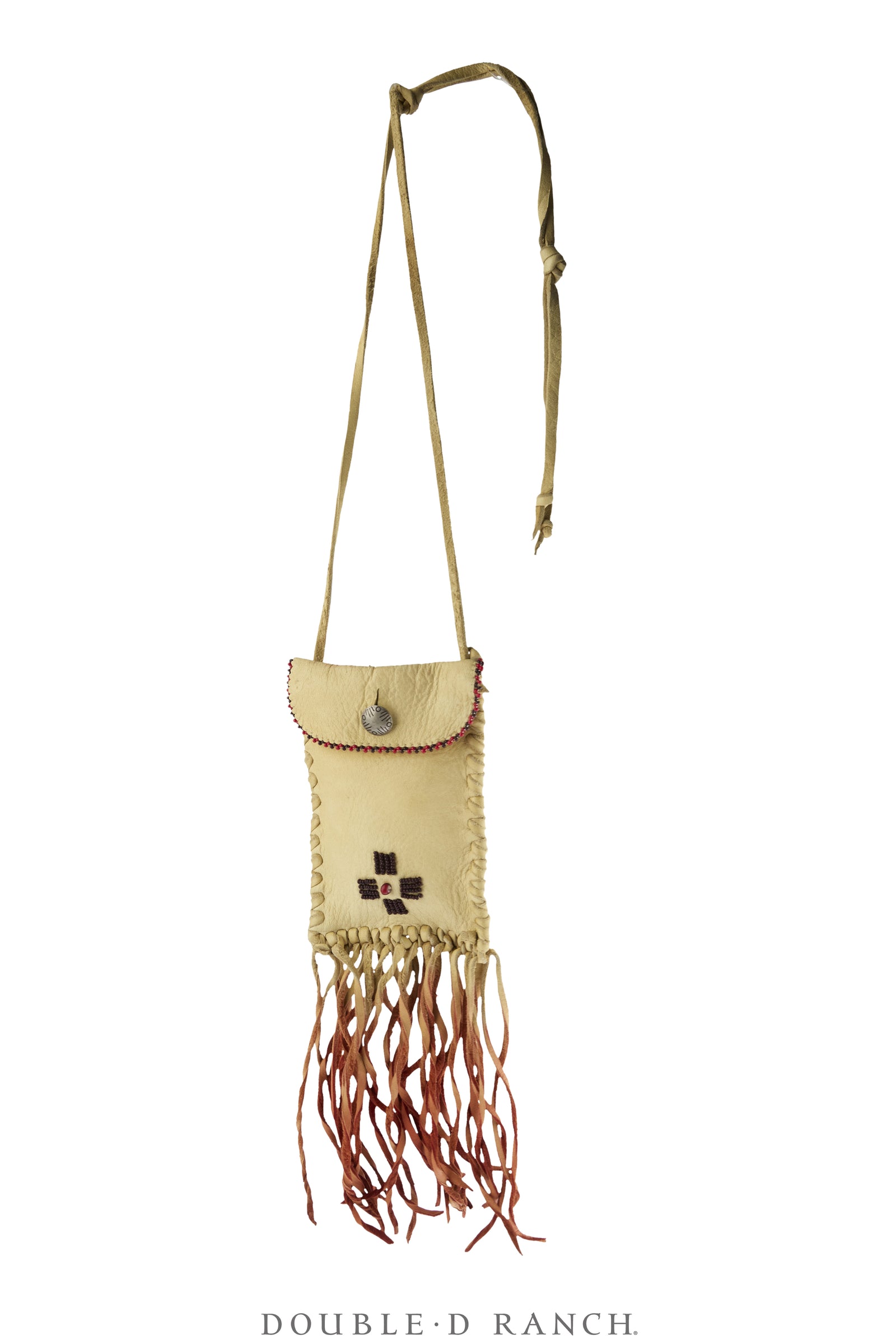 Bag, Deerskin, Beading, Fringe, Vintage, 1488