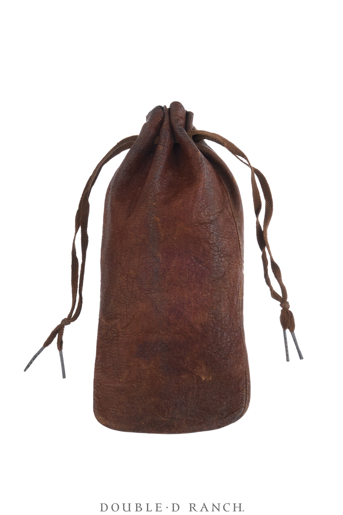 Bag, Gaming, Leather Drawstring, Scalloped Edges, Primitive, Vintage, 1490