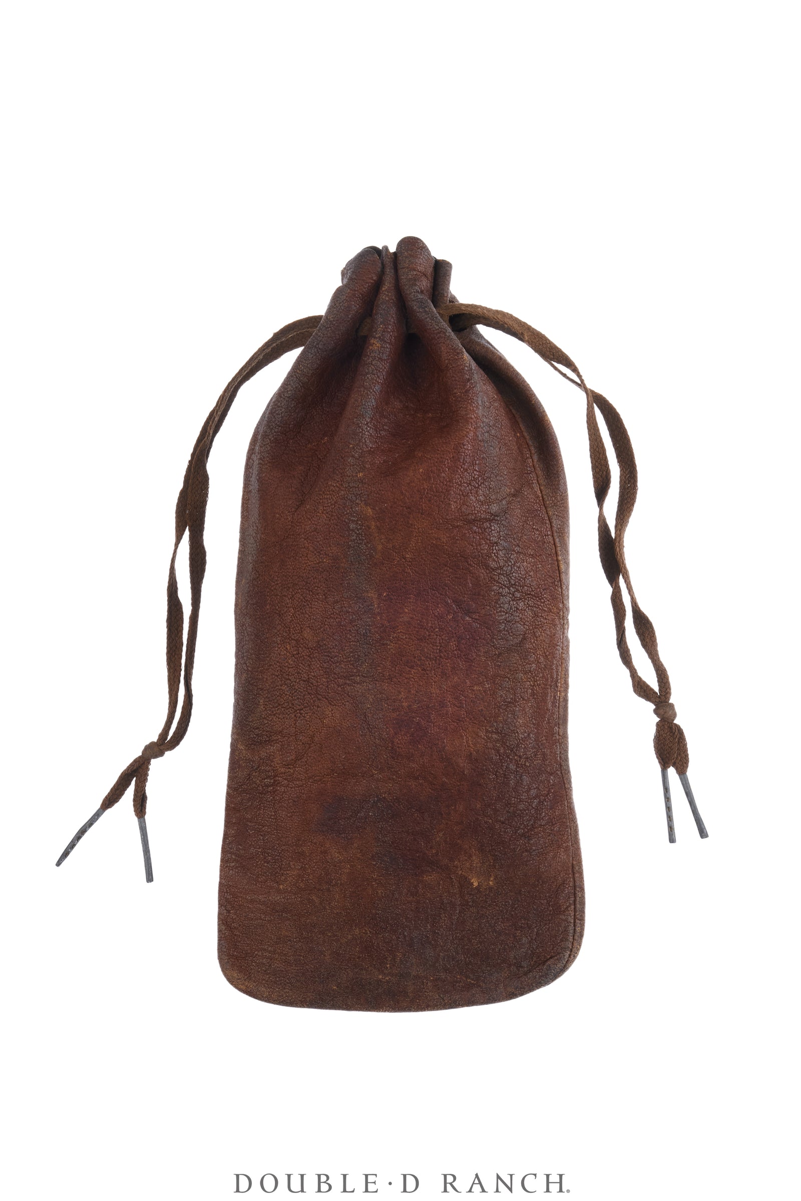 Bag, Gaming, Leather Drawstring, Scalloped Edges, Primitive, Vintage, 1490