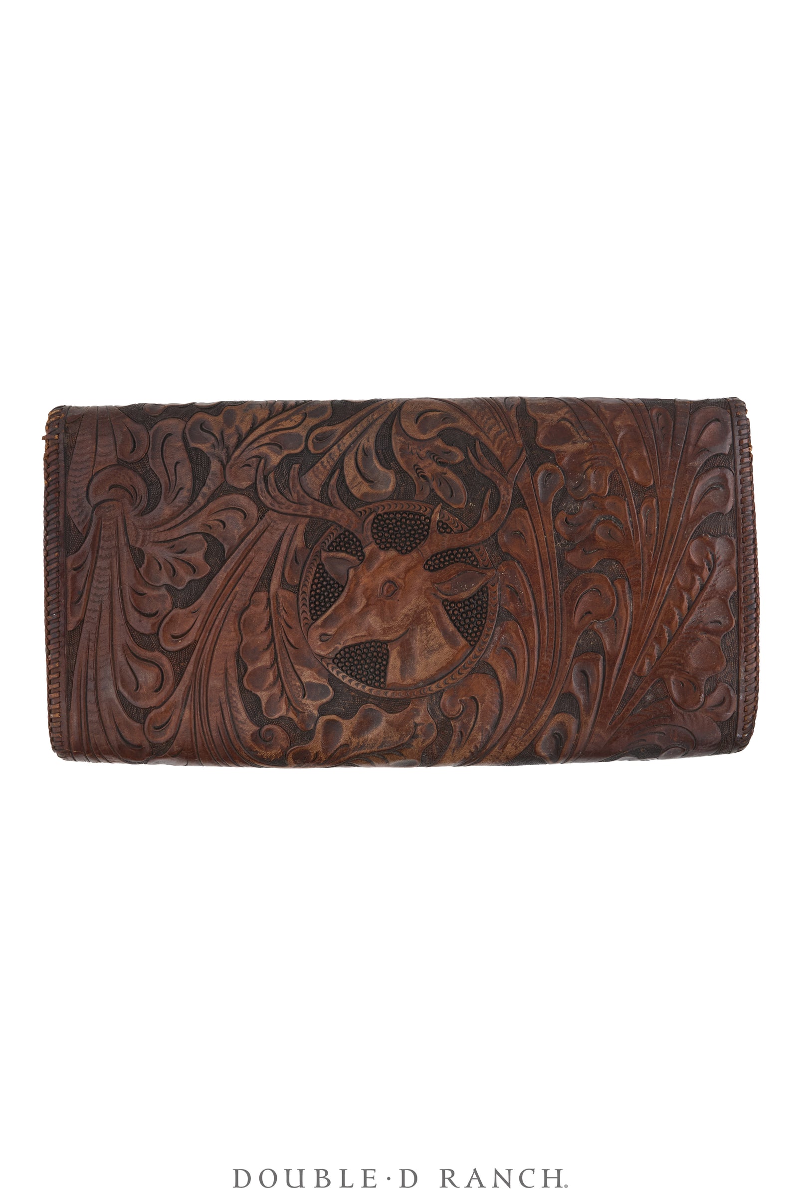 Bag, Clutch, Hand-Tooled, Deer Motif, Vintage, 1495