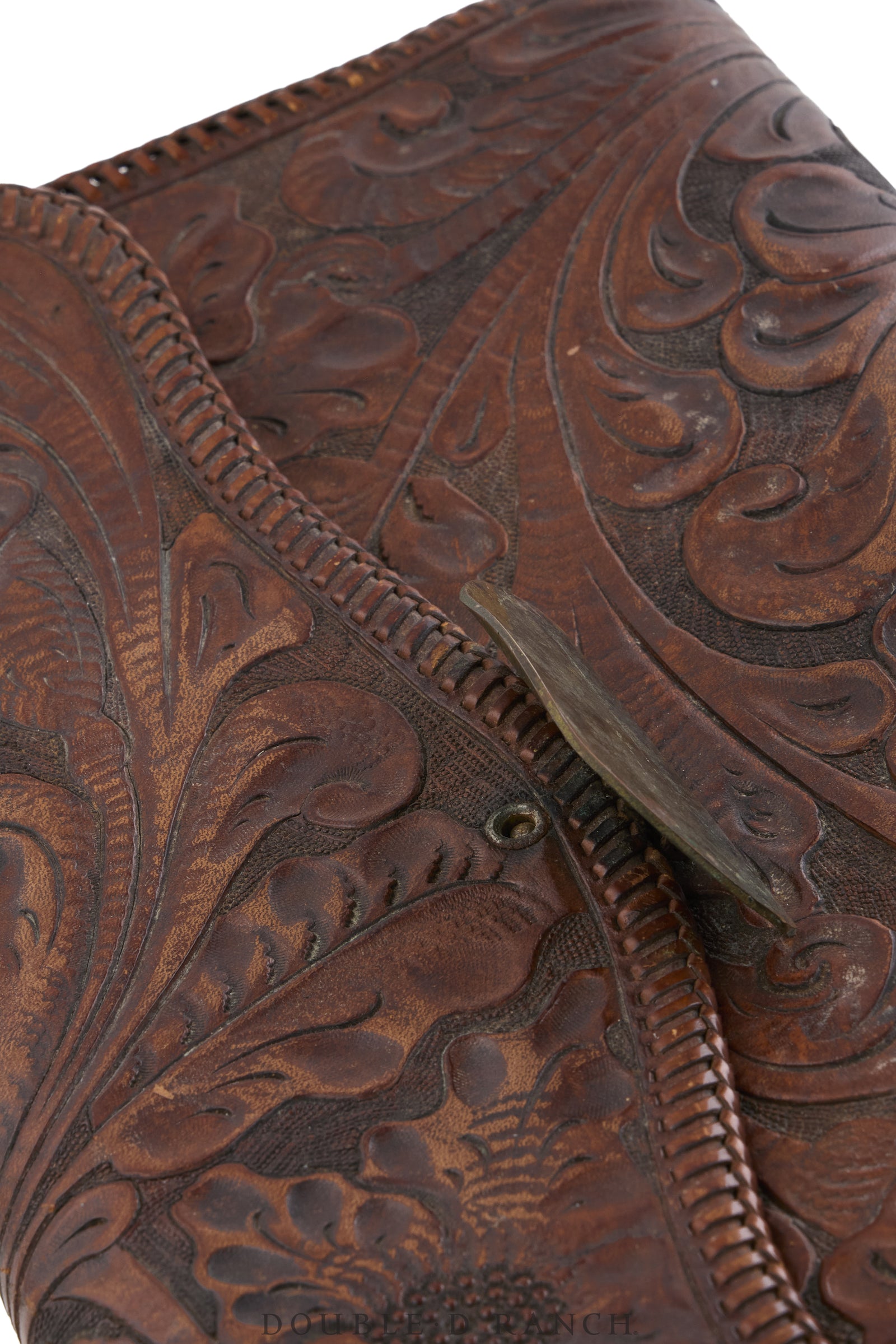 Bag, Clutch, Hand-Tooled, Deer Motif, Vintage, 1495
