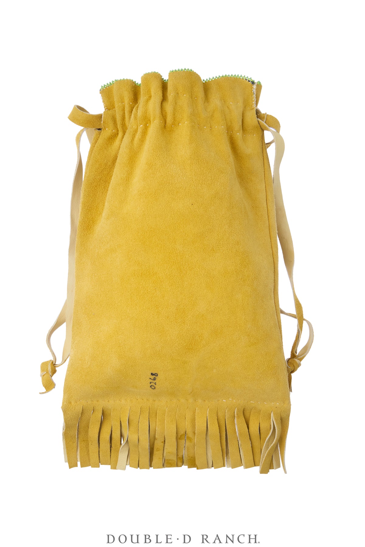 Bag, Drawstring, Deerskin, Floral Beadwork, Vintage, 1499