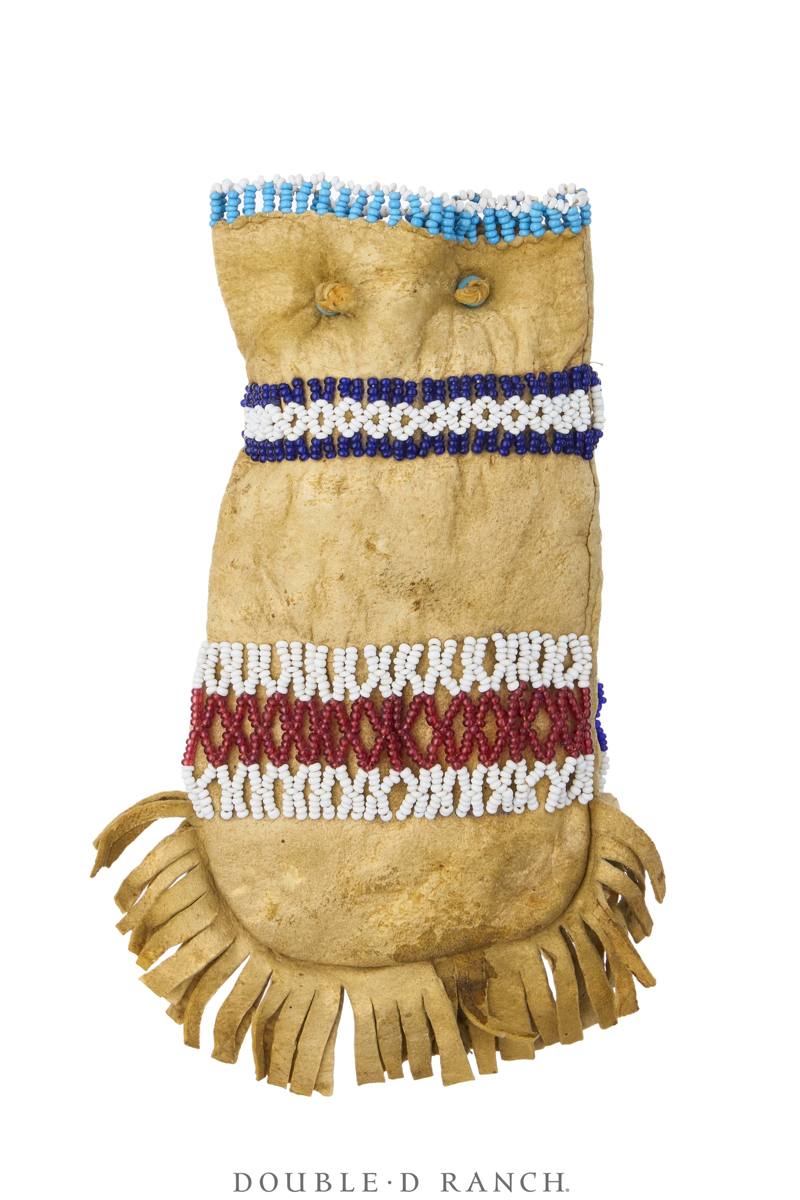 Bag, Medicine, Beaded, Deerskin, Vintage, 1500