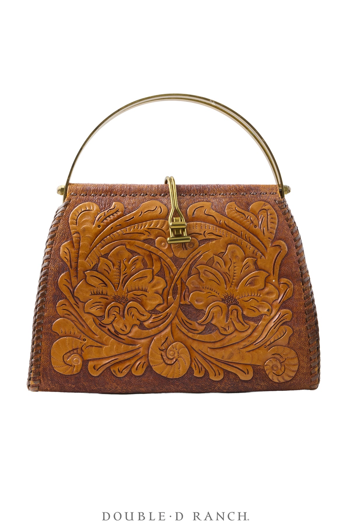Bag, Handbag, Hand-tooled Leather, Vintage, 1501