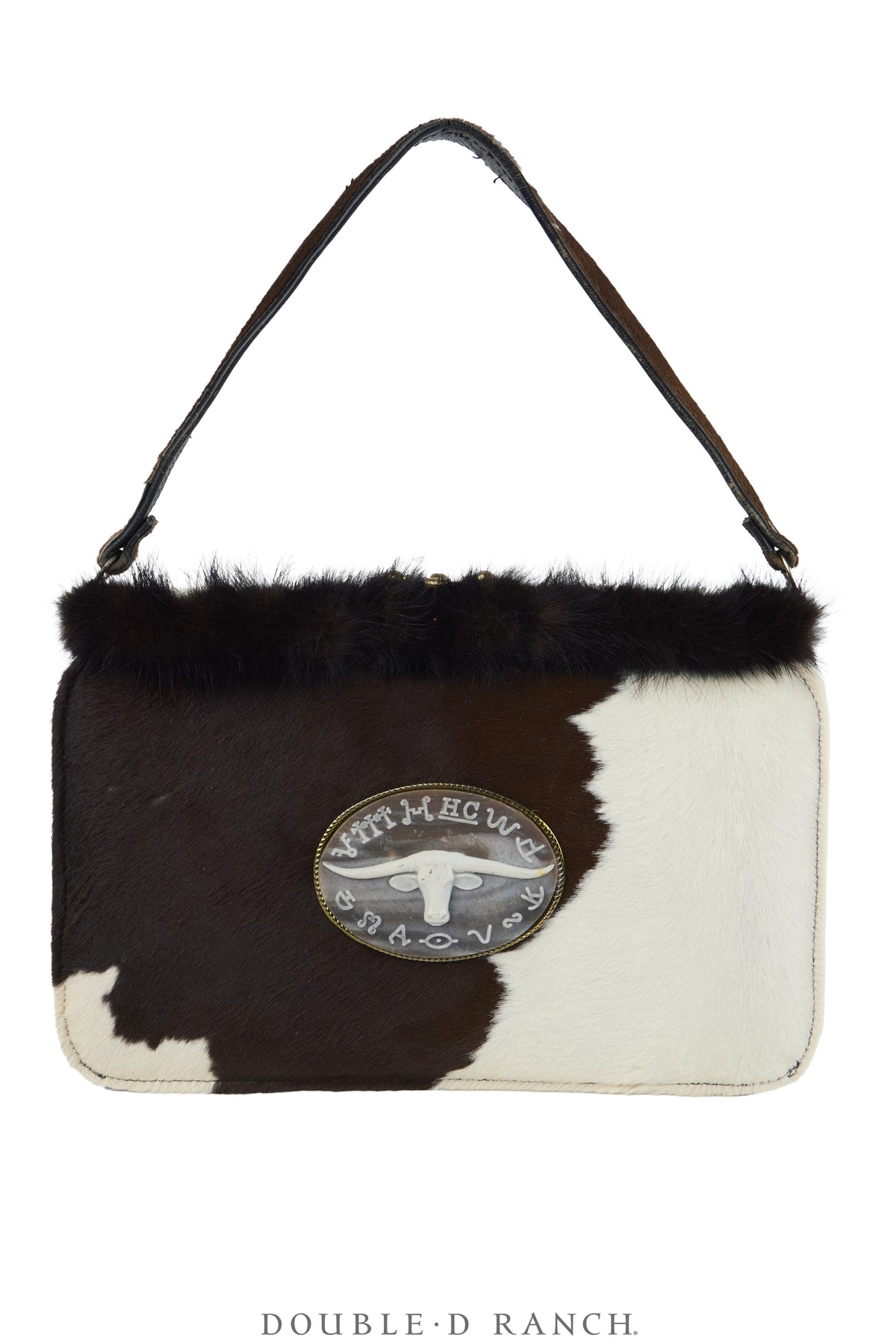 Bag, Silver Label, Hair On, Longhorn Buckle, Repurposed,1503