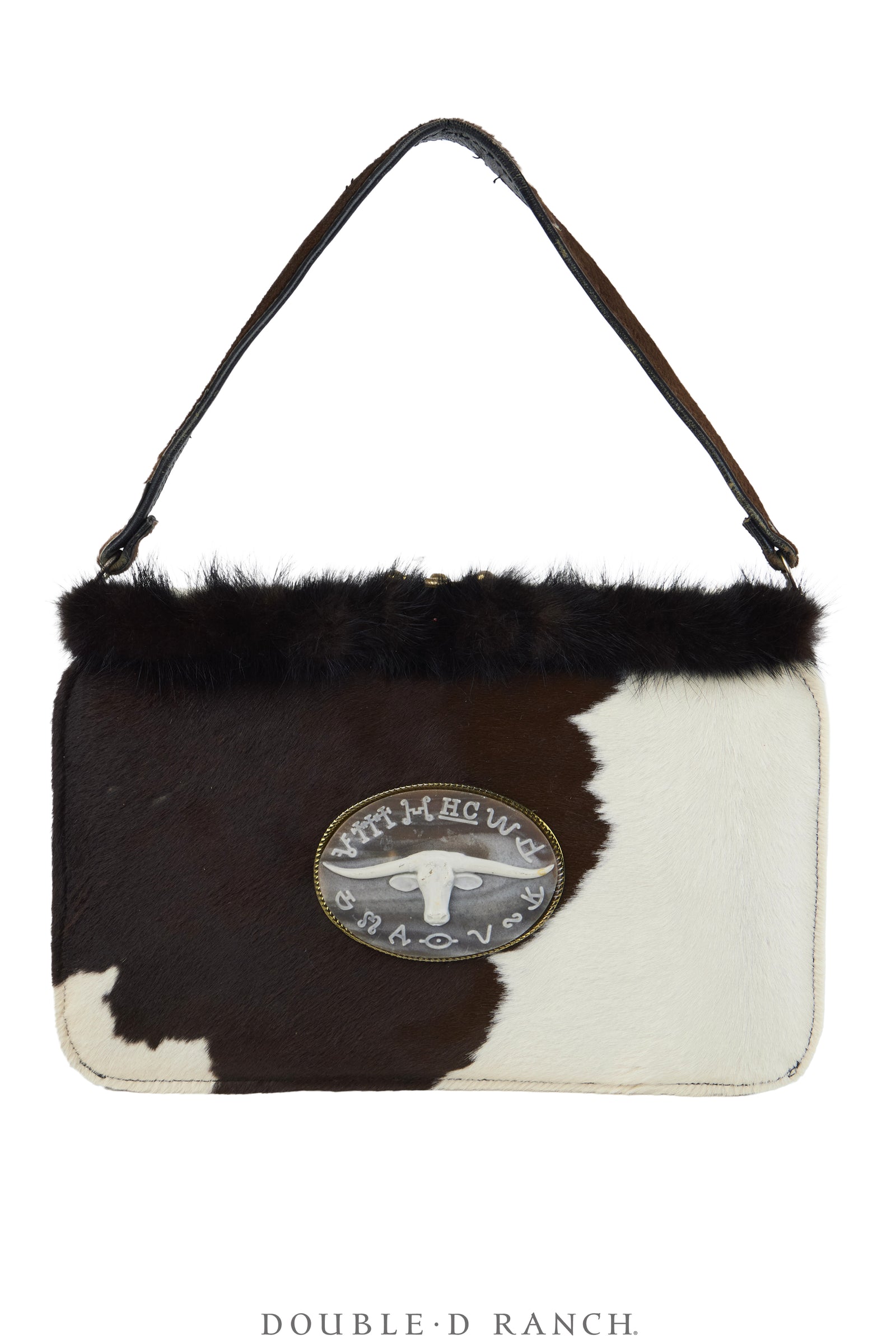 Bag, Silver Label, Hair On, Longhorn Buckle, Repurposed,1503