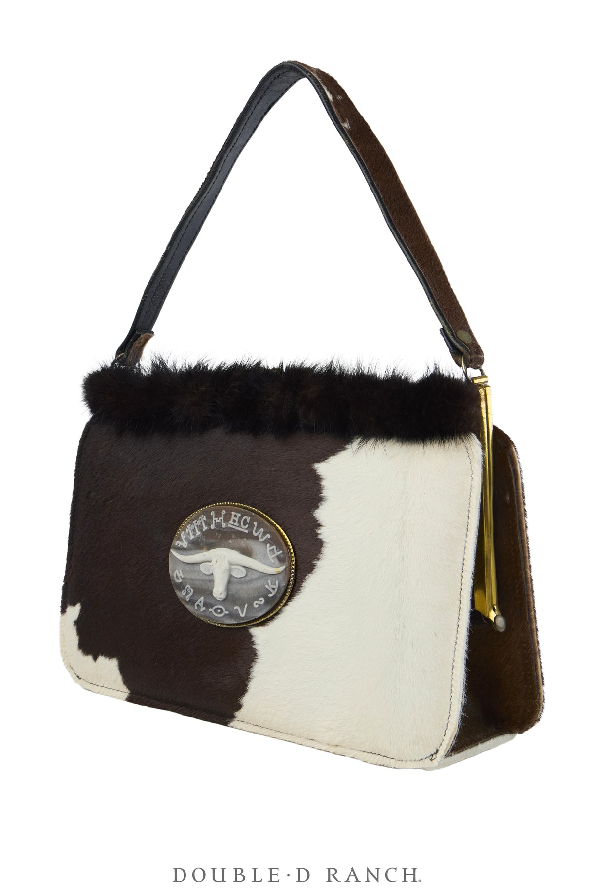 Bag, Silver Label, Hair On, Longhorn Buckle, Repurposed,1503