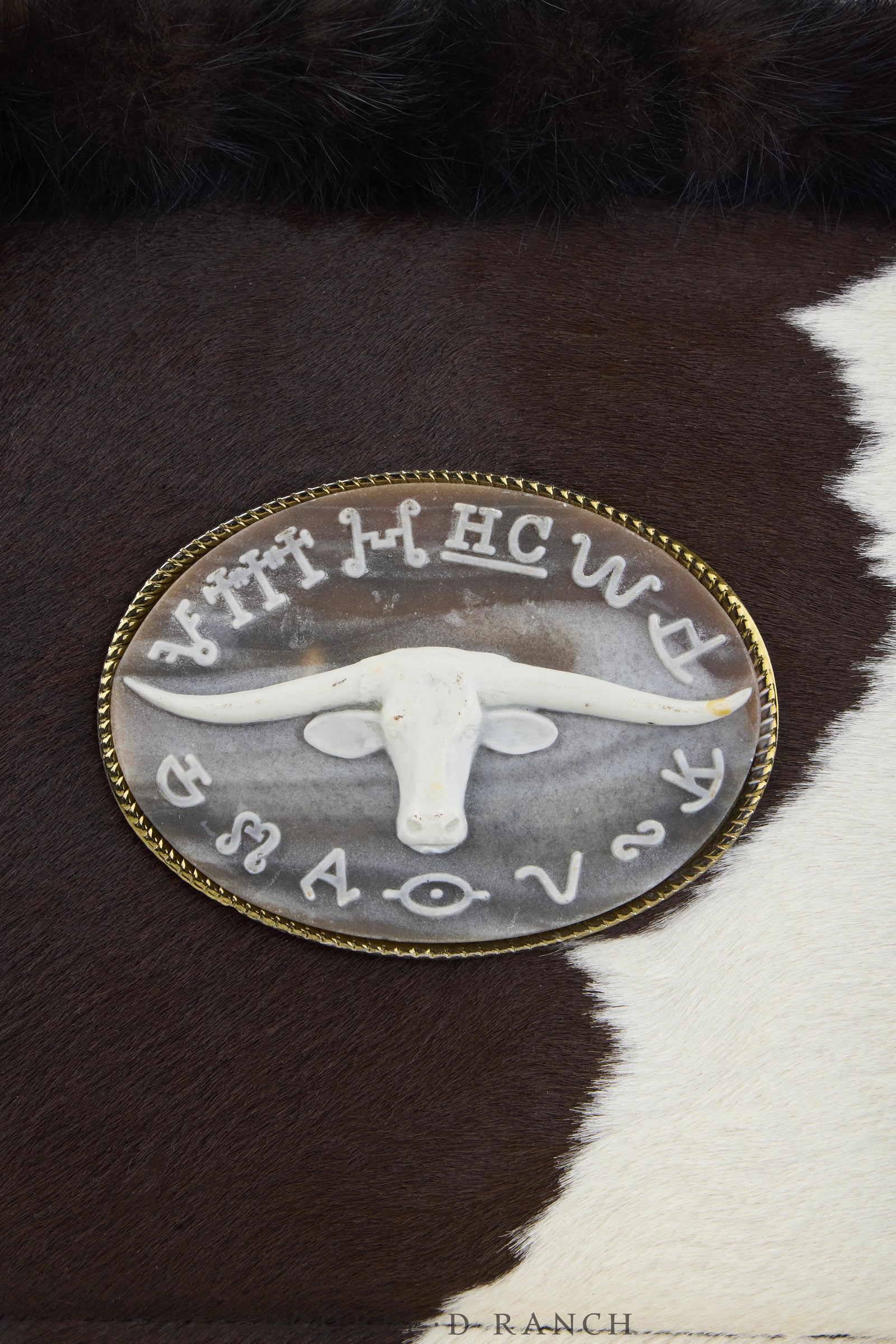 Bag, Silver Label, Hair On, Longhorn Buckle, Repurposed,1503