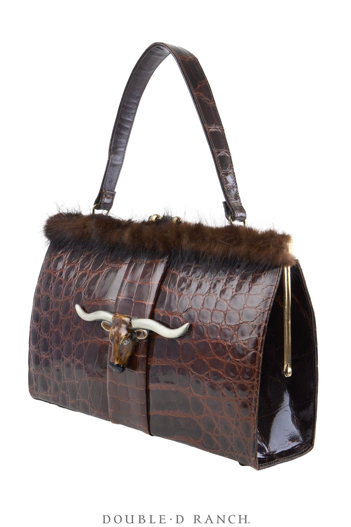 Bag, Silver Label, Crocodile , Longhorn Buckle, Repurposed, 1505