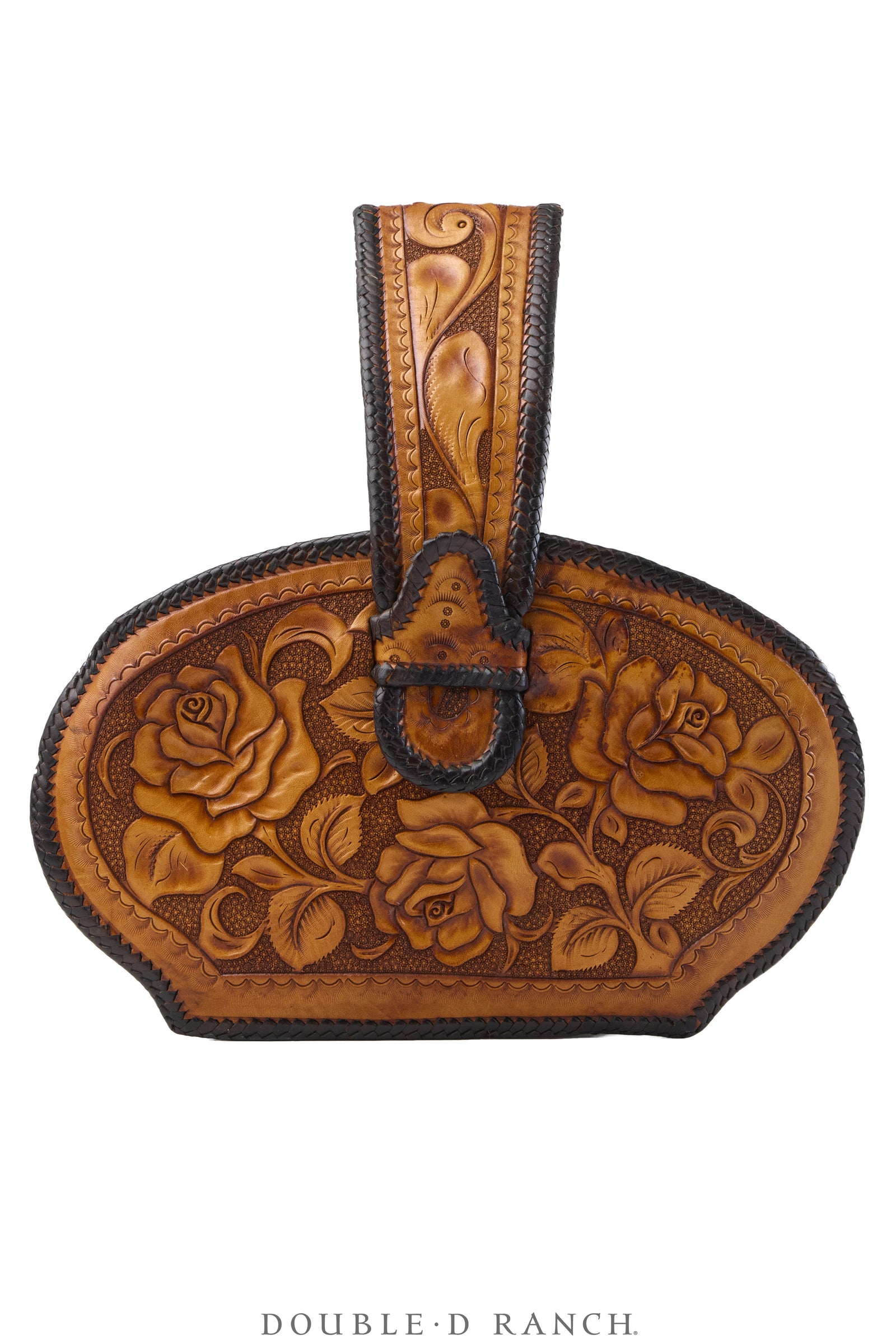 Bag, Handbag, Tooled Leather, Vintage, 1510