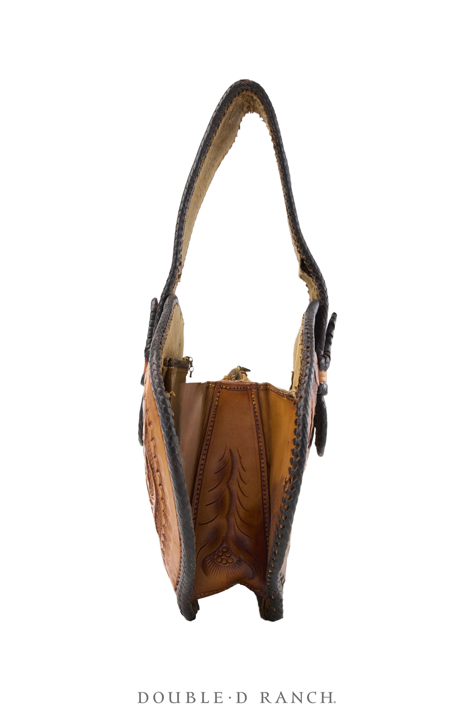 Bag, Handbag, Tooled Leather, Vintage, 1510