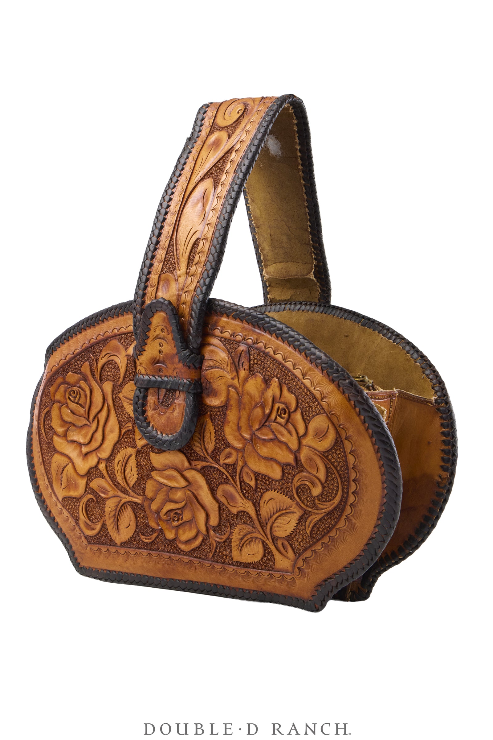 Bag, Handbag, Tooled Leather, Vintage, 1510