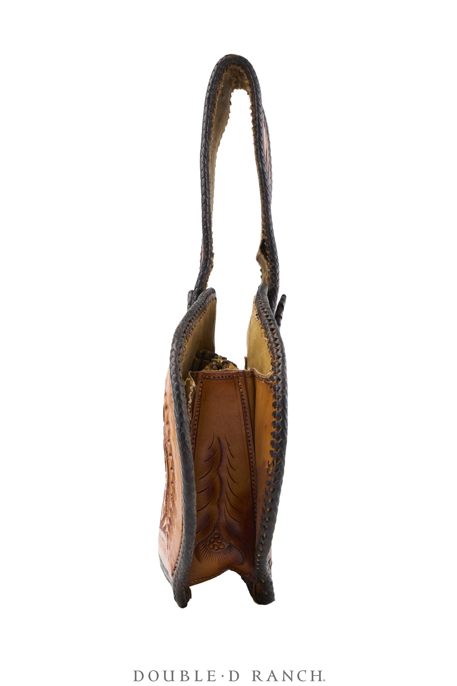 Bag, Handbag, Tooled Leather, Vintage, 1510