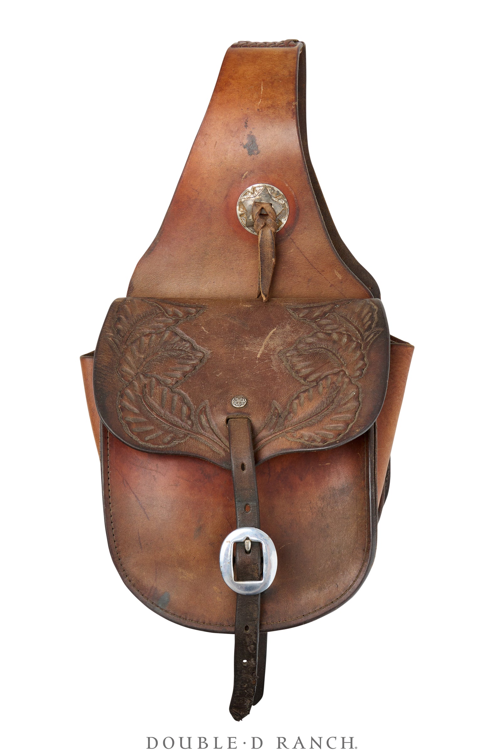 Bag, Saddle Bags, Hand Tooled, Ruckmann Hallmark, Leather, Vintage, 1476
