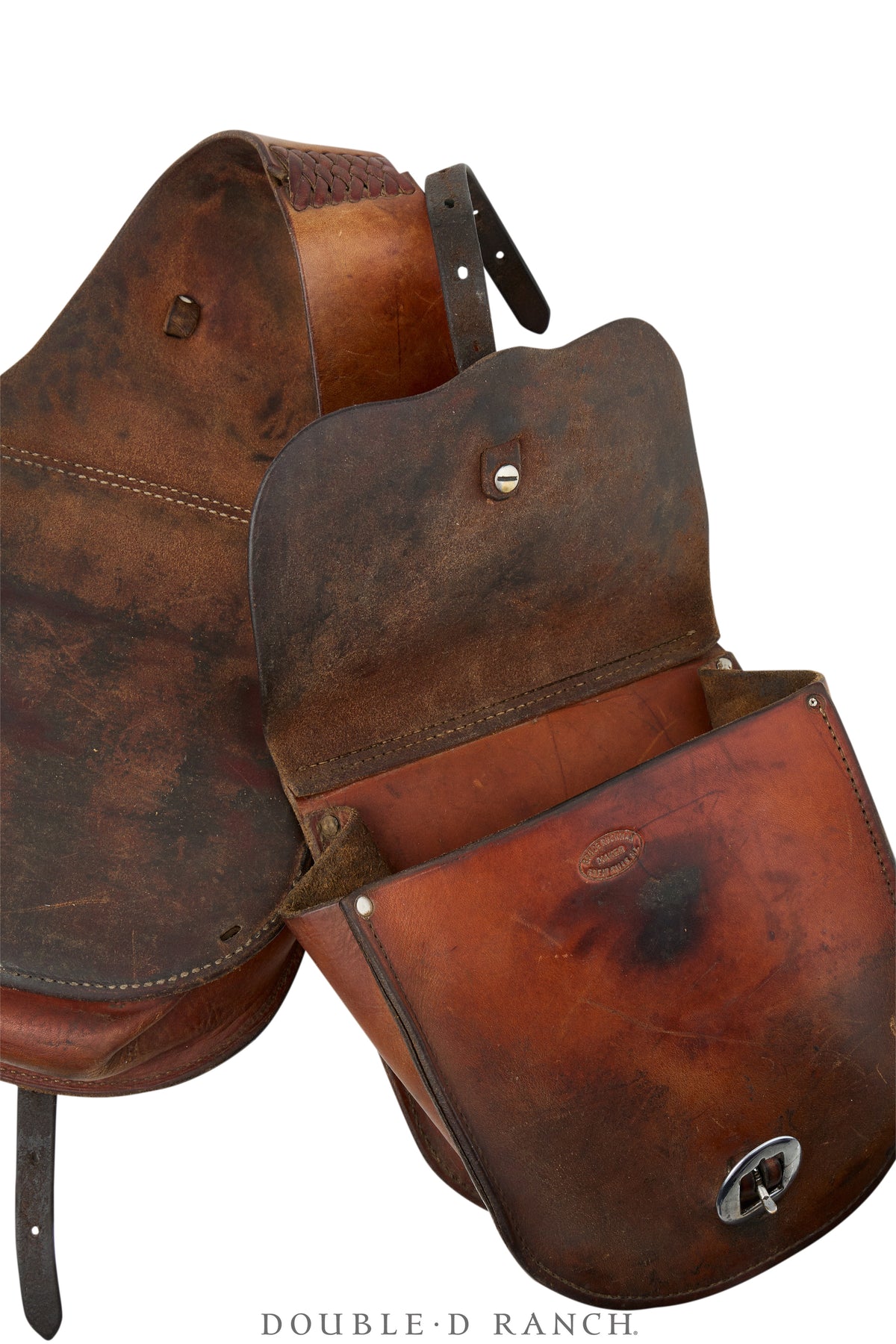 Bag, Saddle Bags, Hand Tooled, Ruckmann Hallmark, Leather, Vintage, 1476