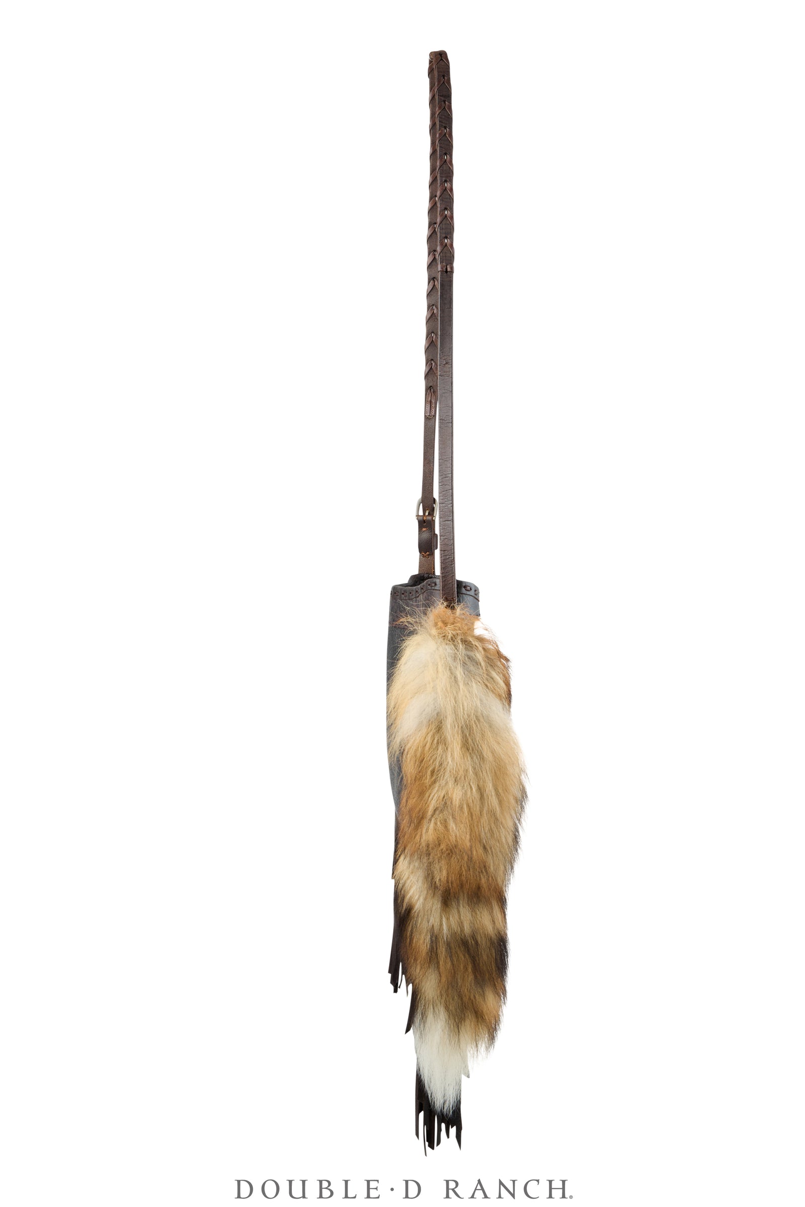 Bag, Shoulder, Navajo Rug With Fur Tail, Sterling Silver Concho, J Augur, Vintage, 1477