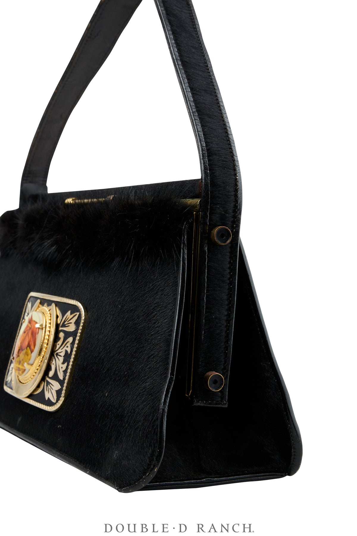 Bag, Silver Label, Hair On with Quarter Horse Cameo Buckle, Repurposed, 1482