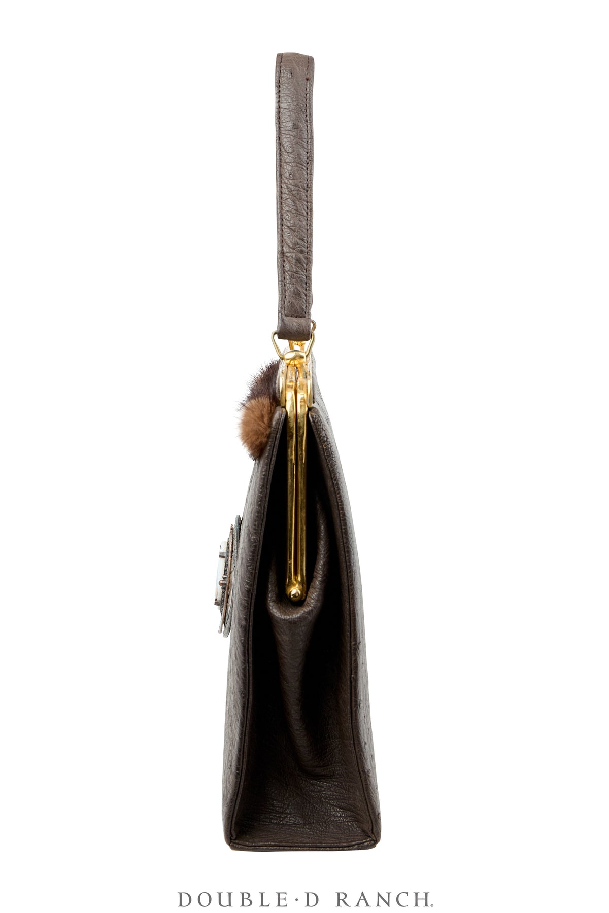 Bag, Silver Label, Ostrich with Quarter Horse Cameo Buckle, Repurposed, 1484