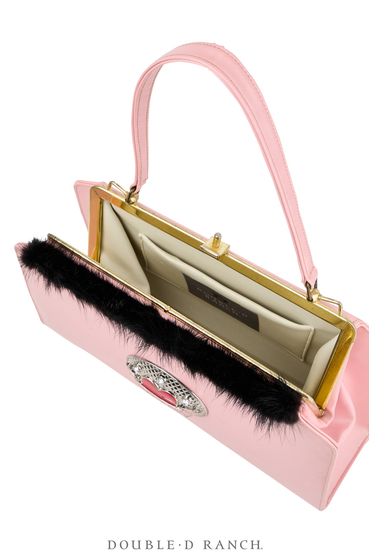 Bag, Silver Label, Pink Patent Leather with Vintage Buckle, Repurposed, 148