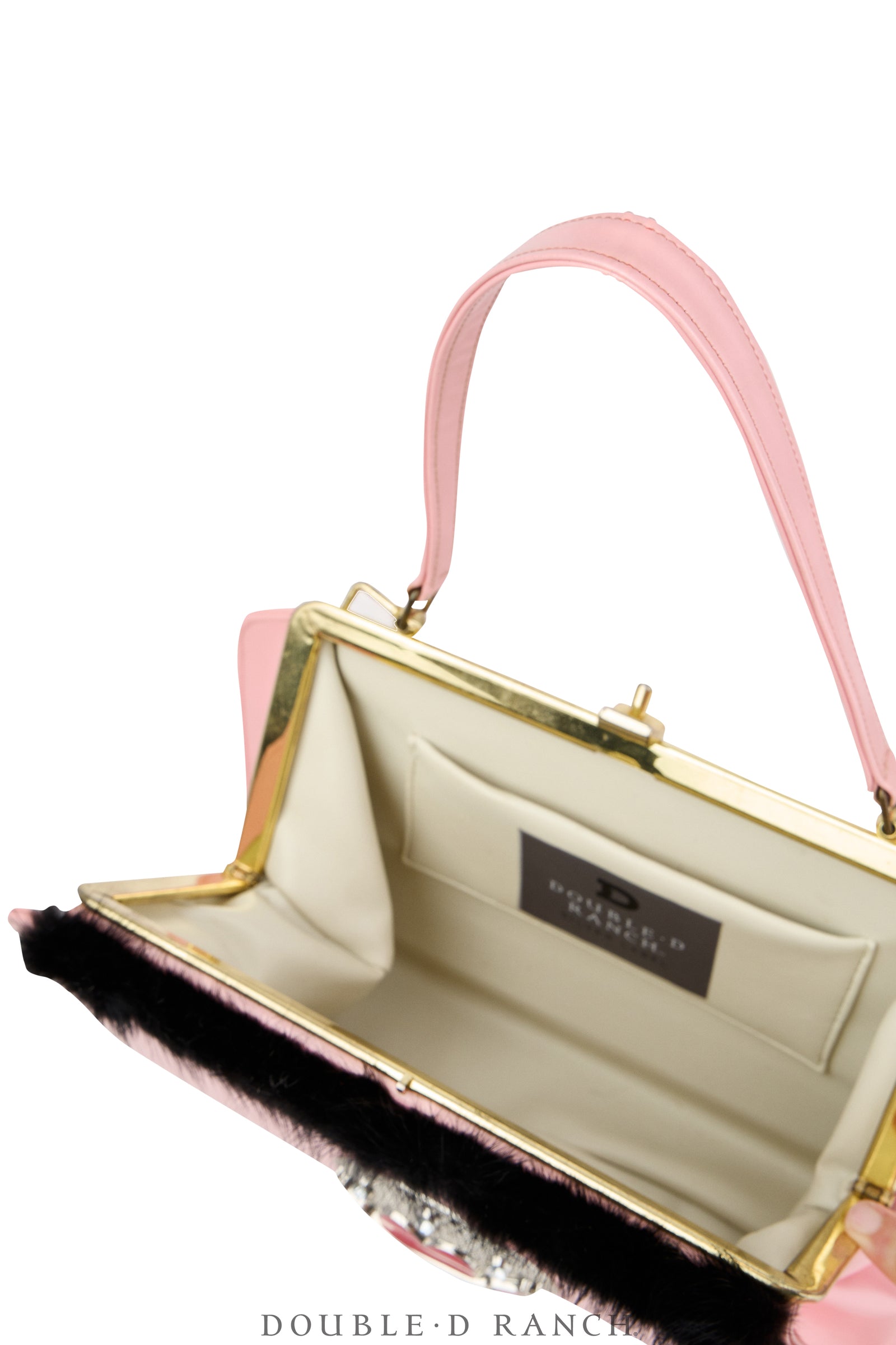 Bag, Silver Label, Pink Patent Leather with Vintage Buckle, Repurposed, 148