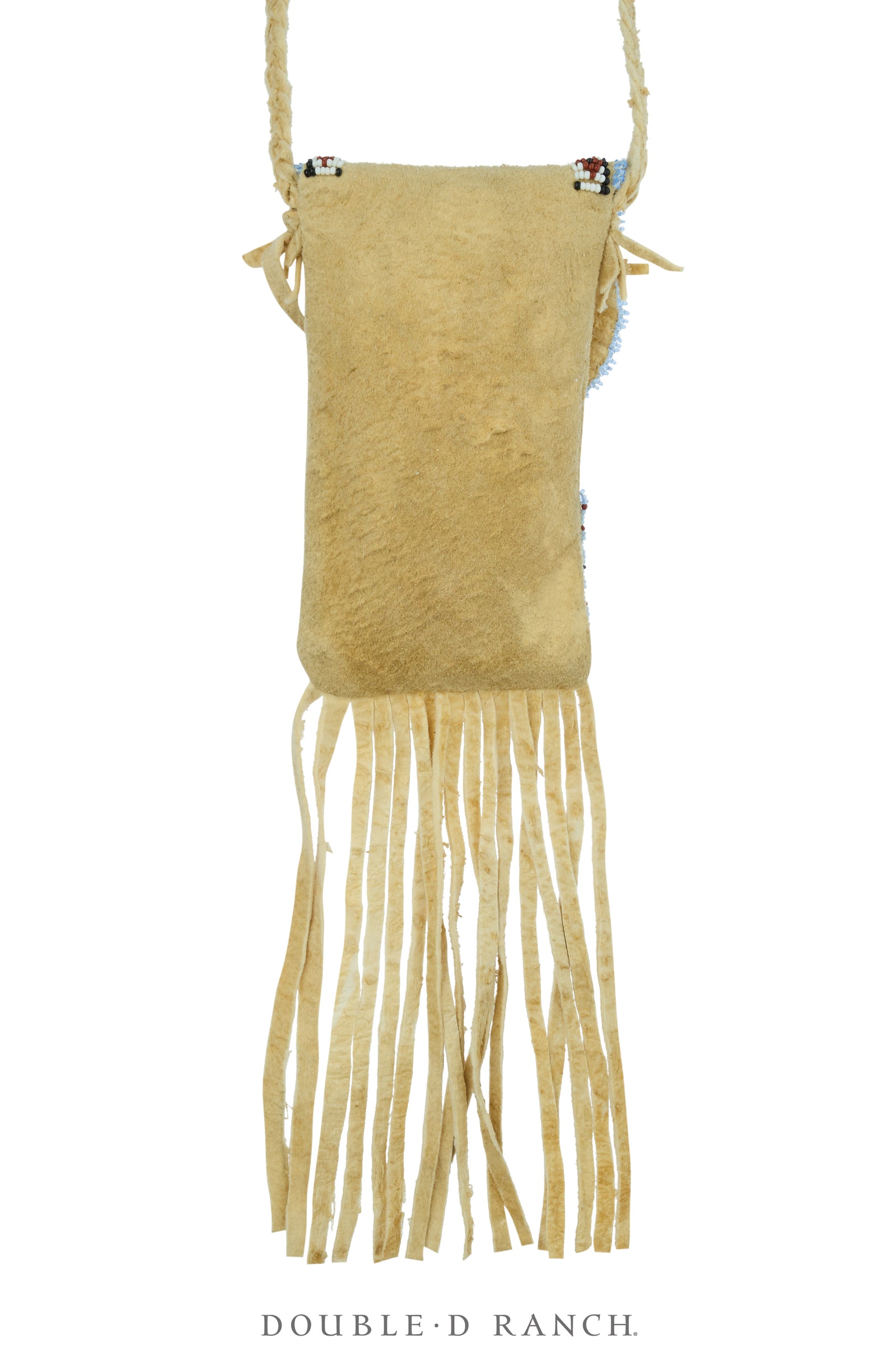 Bag, Tobacco, Deerskin, Beaded, Vintage, 1437