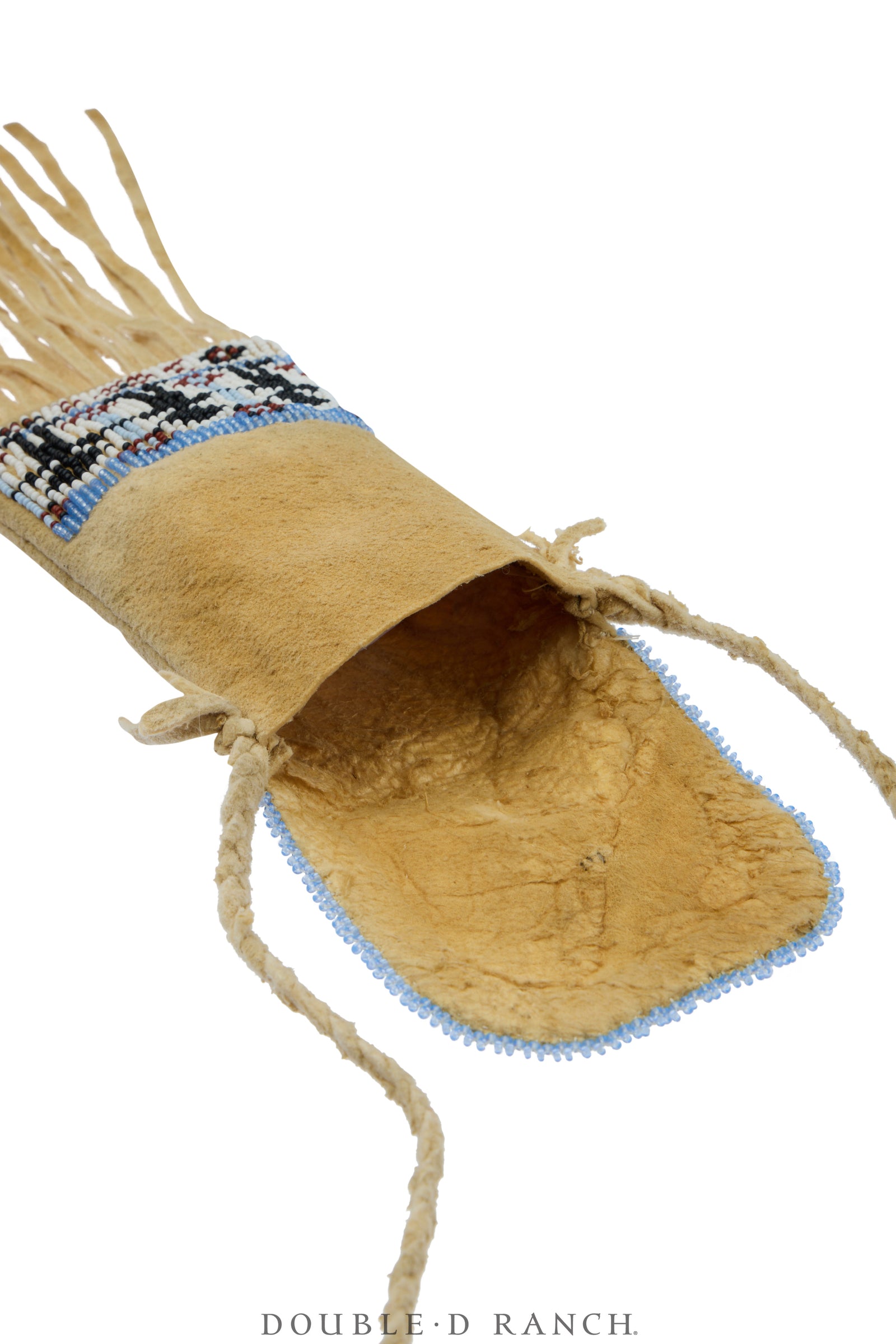 Bag, Tobacco, Deerskin, Beaded, Vintage, 1437