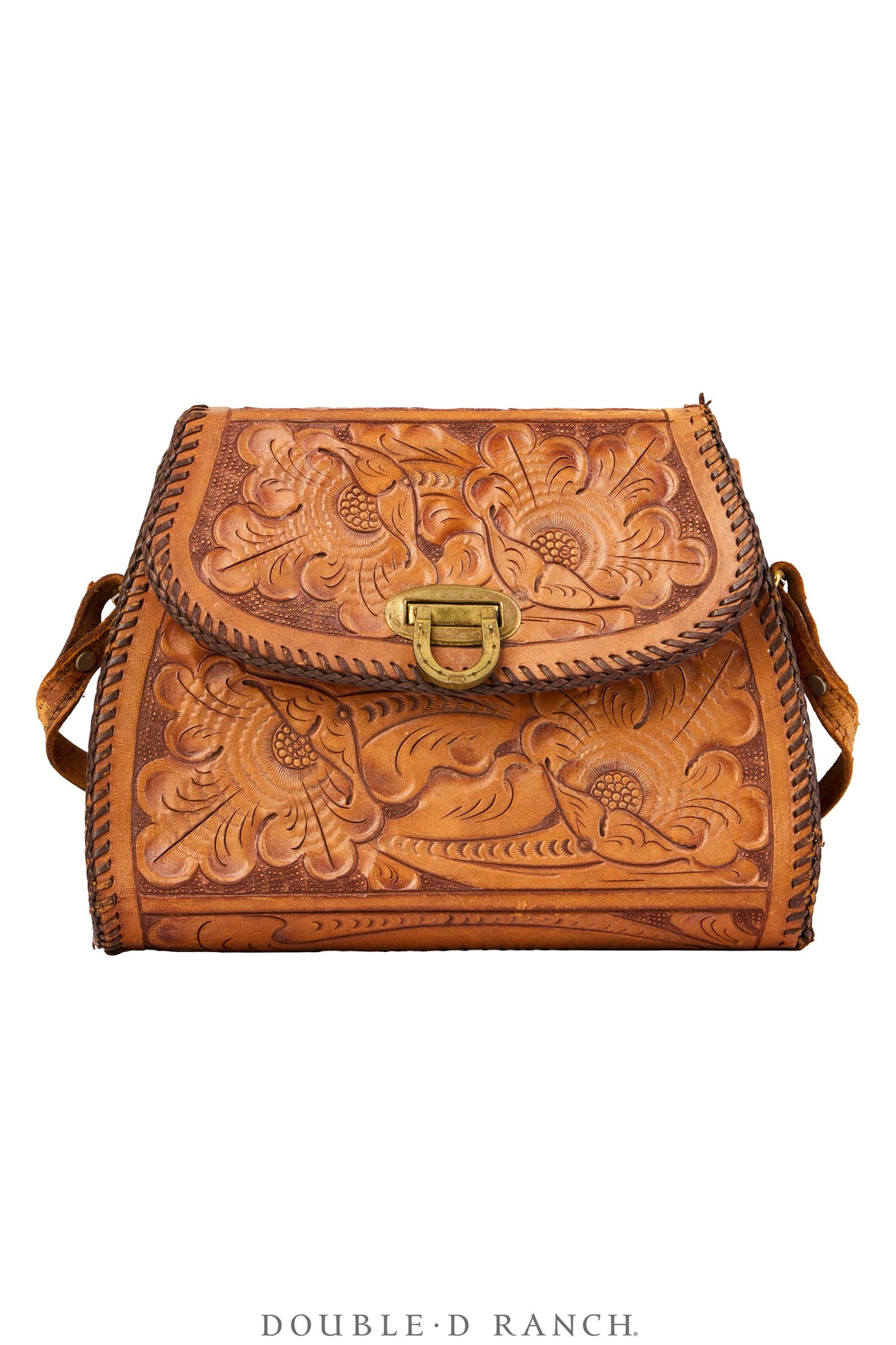 Bag, Tooled Leather, Vintage, 1466