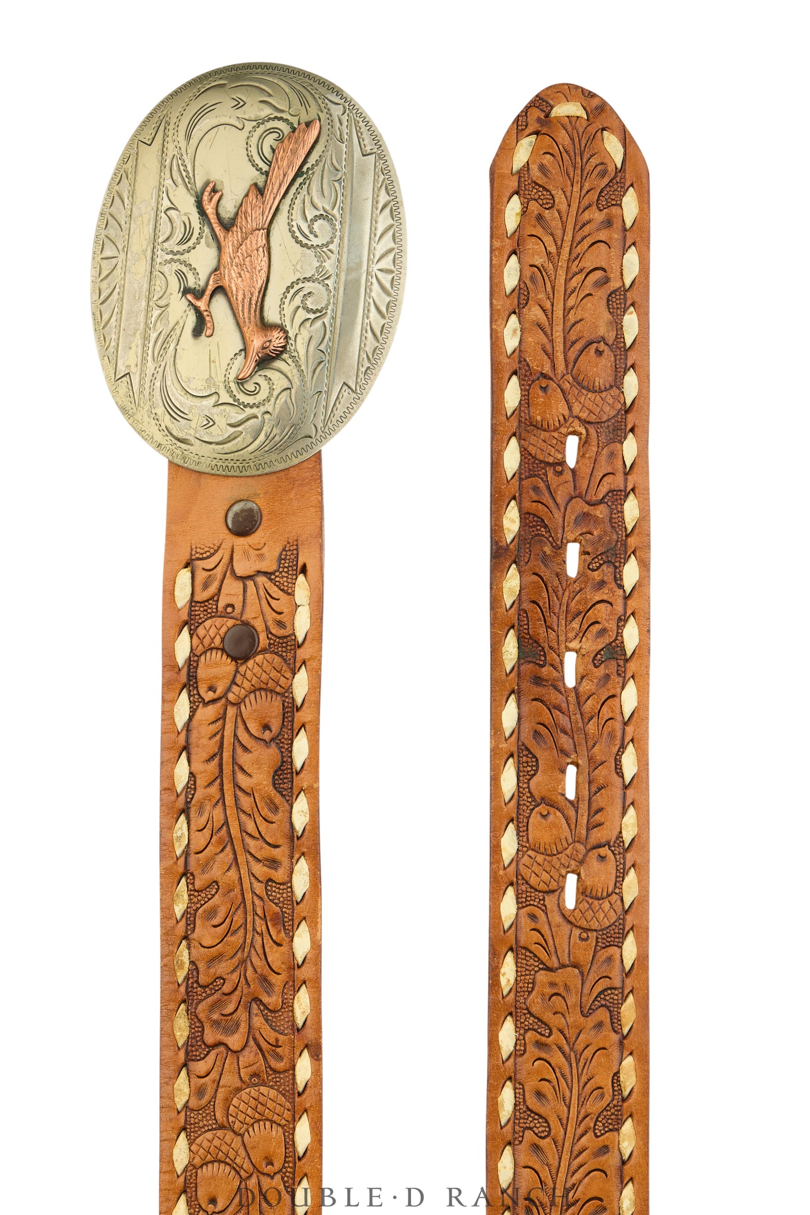 Belt, A Vintage, Buckle, Kitsch, Western, Roadrunner, Vintage, 1034