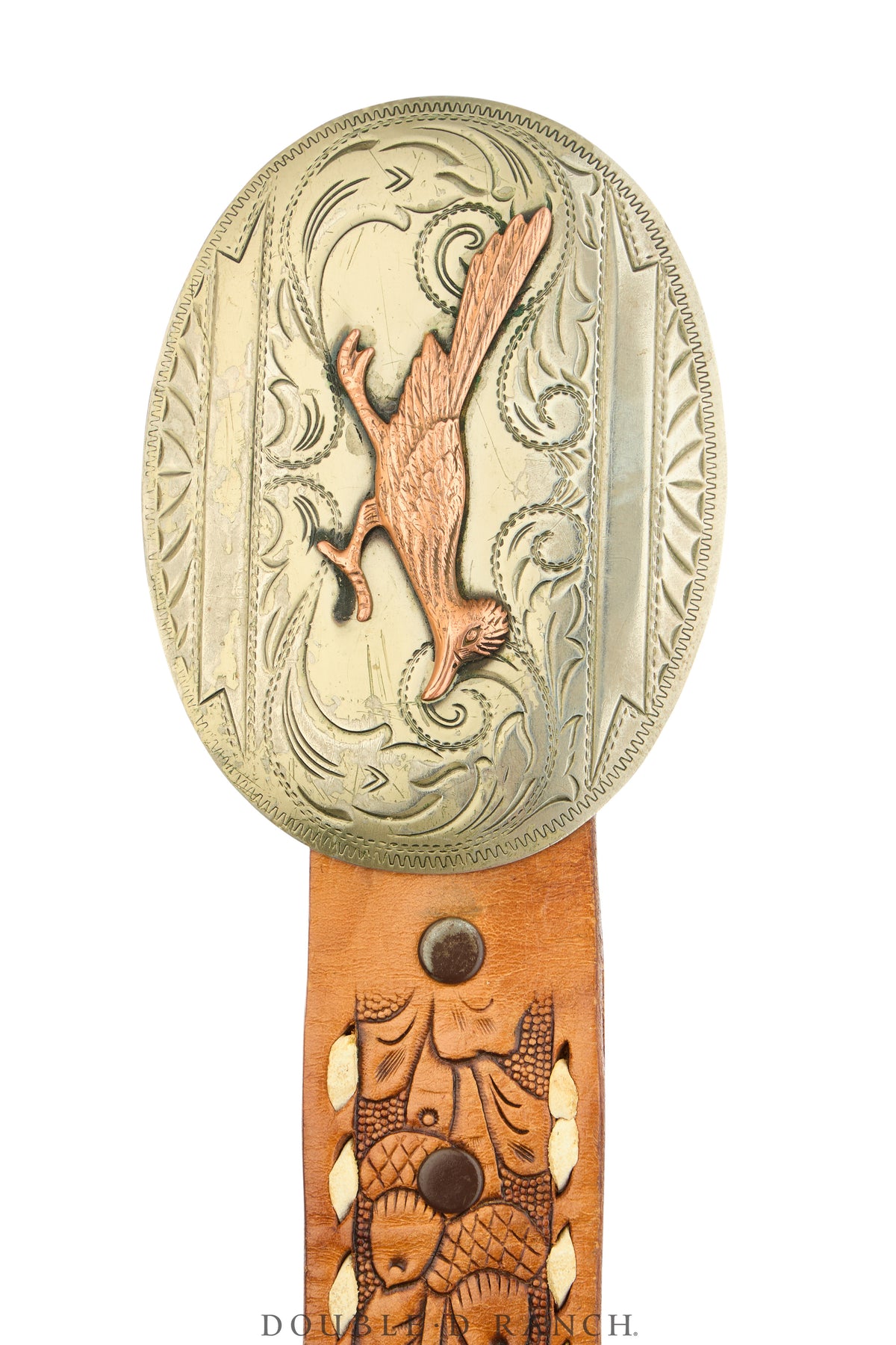 Belt, A Vintage, Buckle, Kitsch, Western, Roadrunner, Vintage, 1034