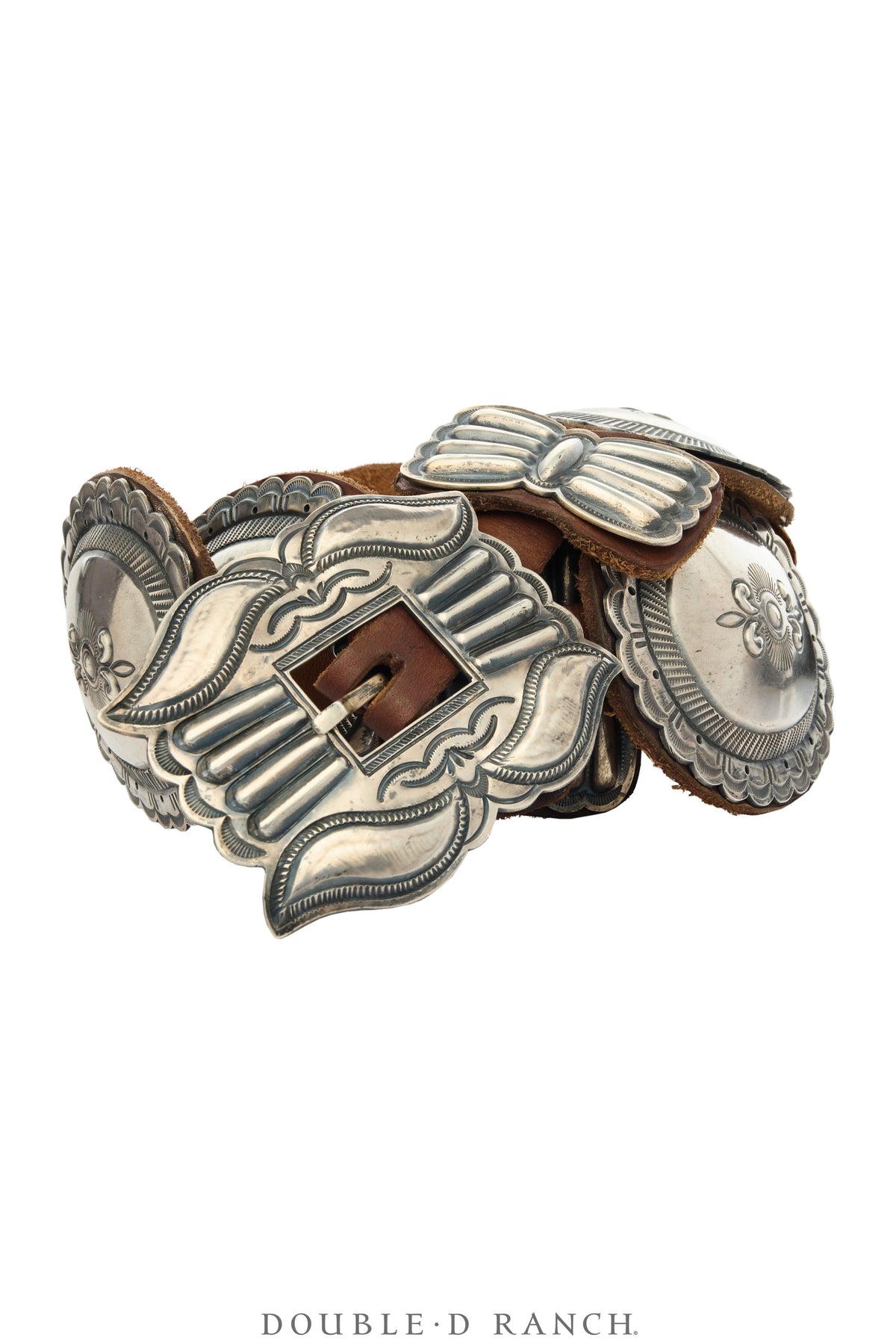 Belt, A Vintage, Concho, Sterling Silver, Harry Morgan, Vintage, 1039
