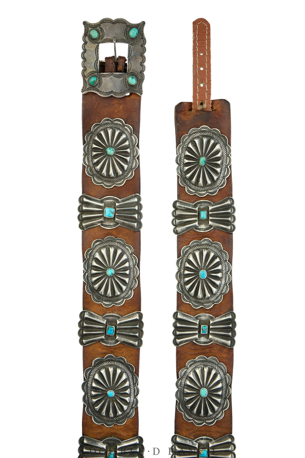 Belt, A Vintage, Concho, Turquoise, 2nd Phase, Wide Strap, Estate, Vintage ‘20s, 1041