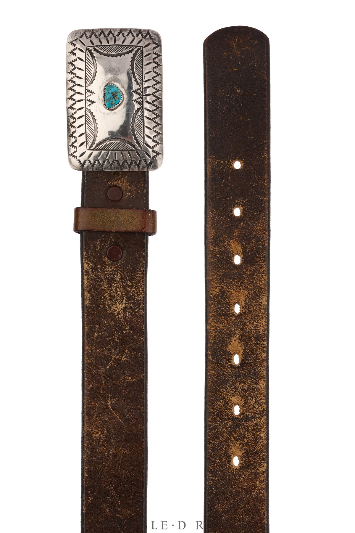 Belt, A Vintage, Buckle, Concho, Turquoise, Hallmark, Vintage, 1053